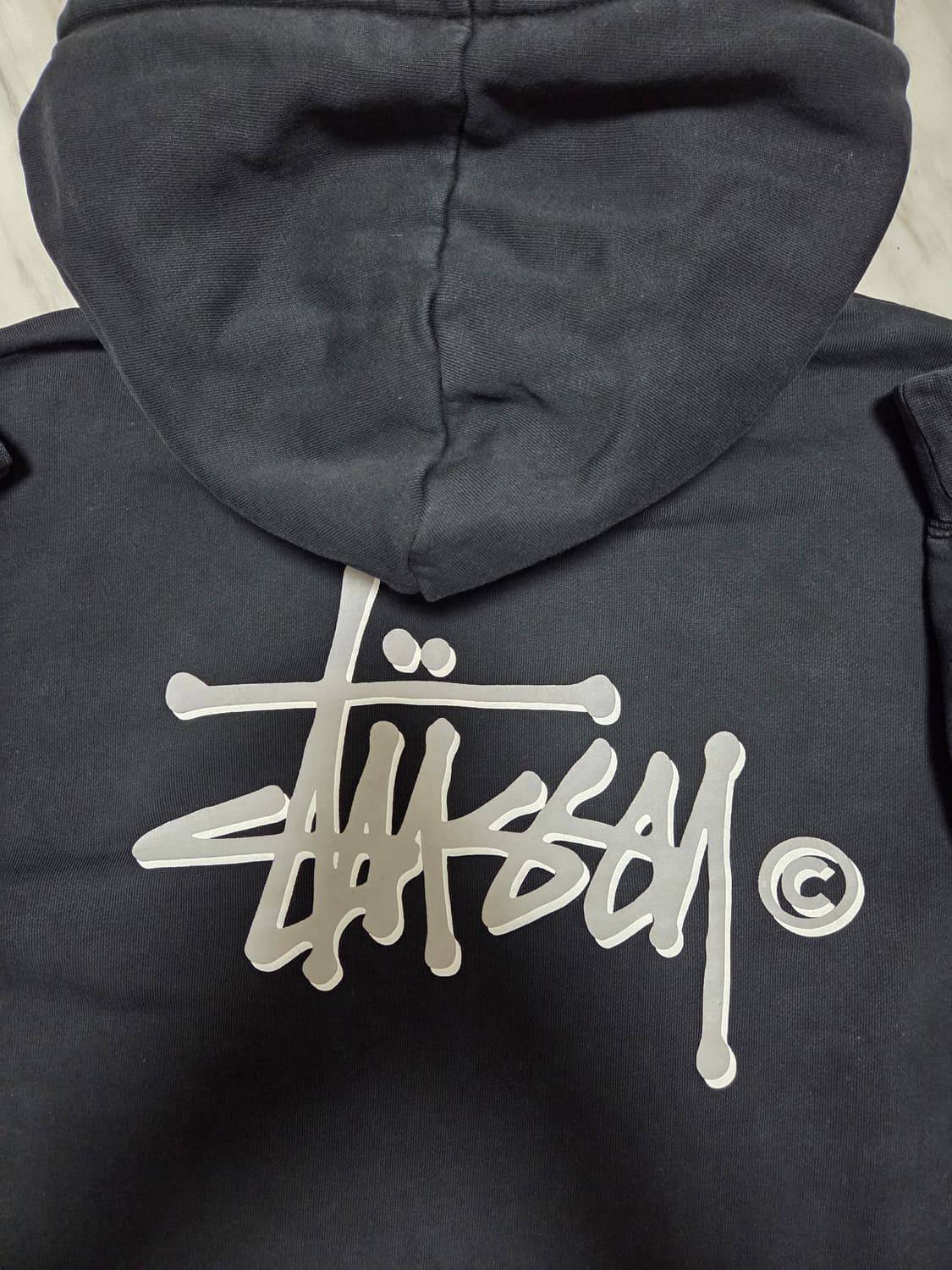 스투시 베이직 블랙 후드티 상품이미지4