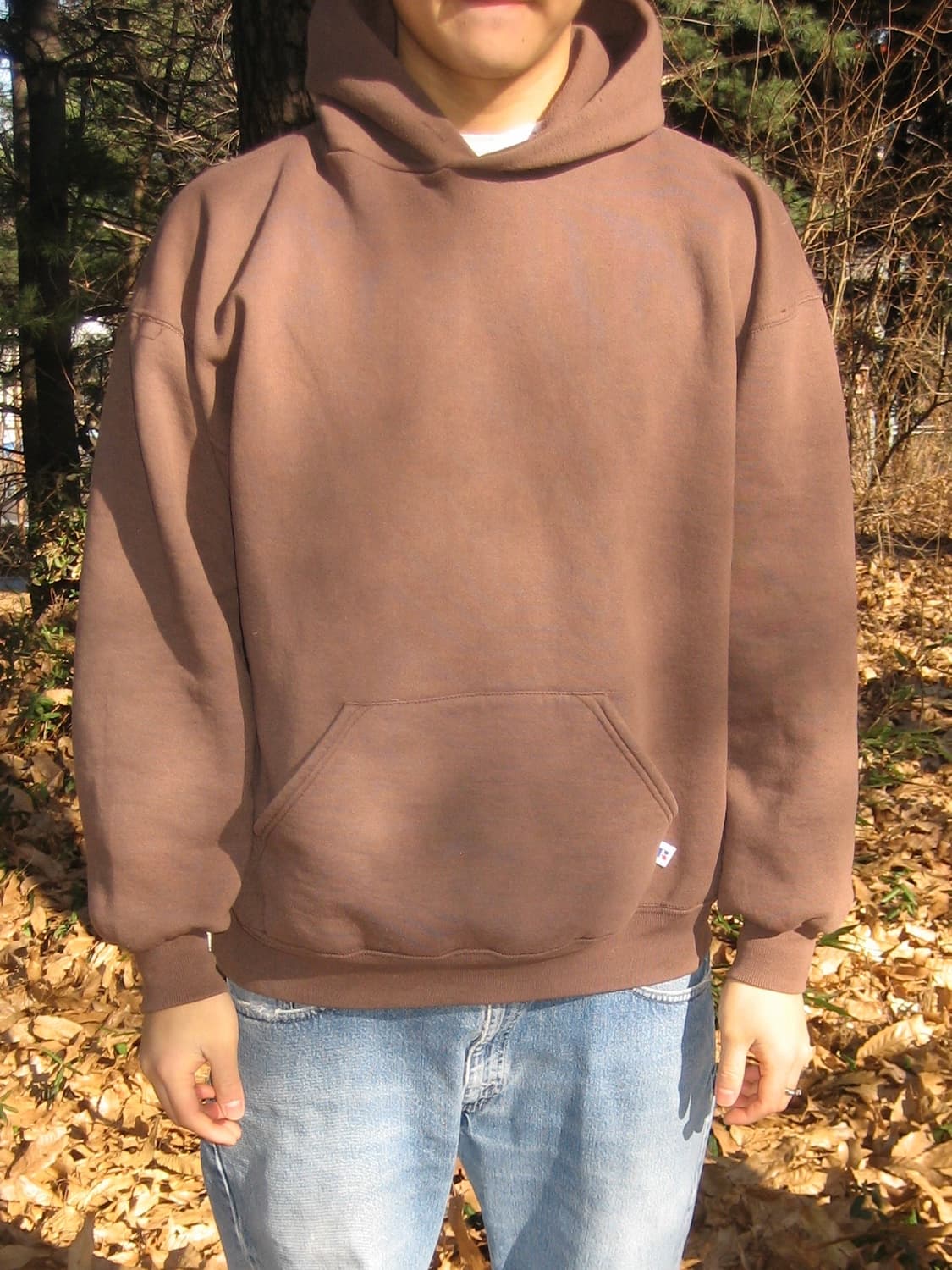 90s USA 🇺🇸 russell 러셀 브라운 후디 스웻 맨투맨 상품이미지2