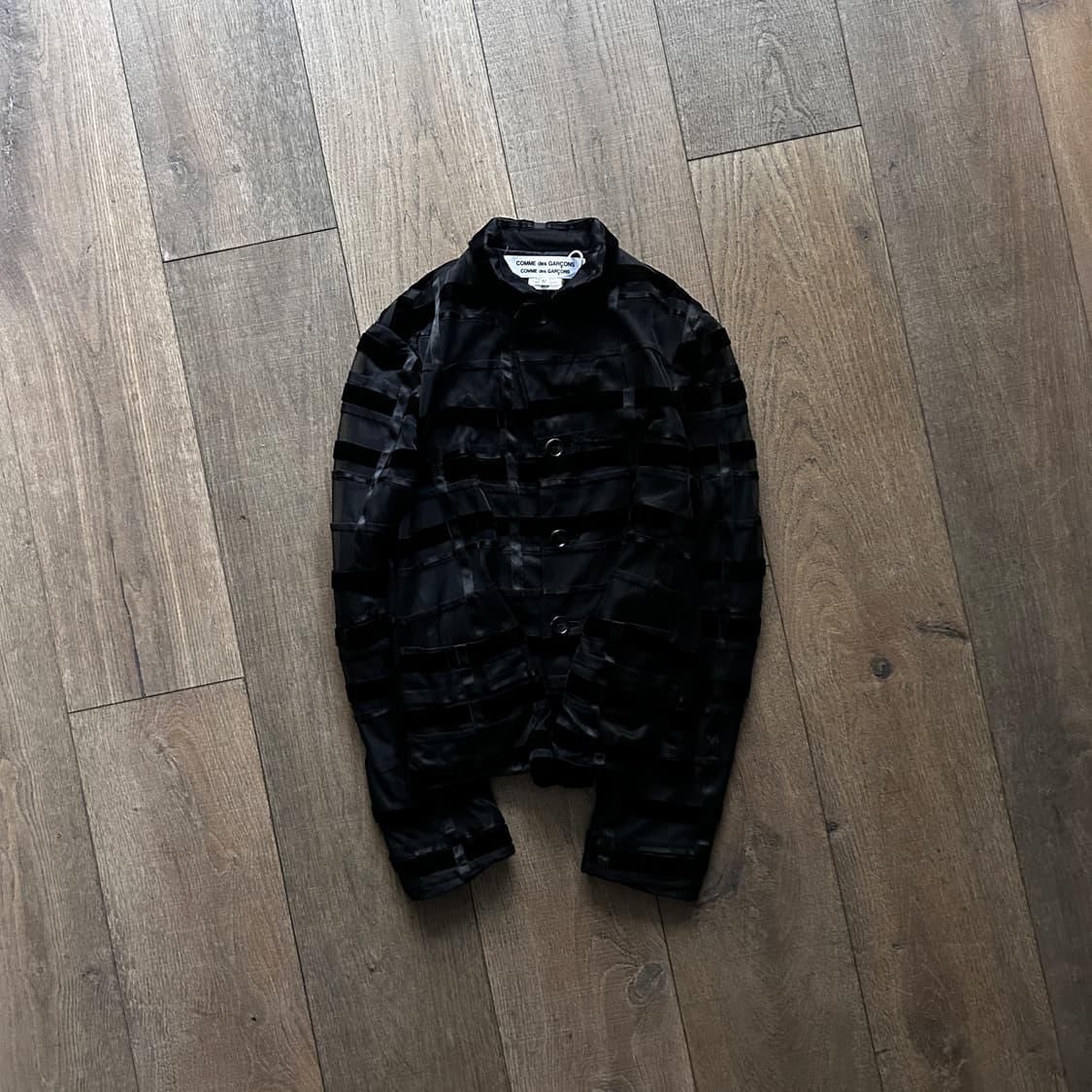Velour Line Patchwork Tulle Jacket 상품이미지2