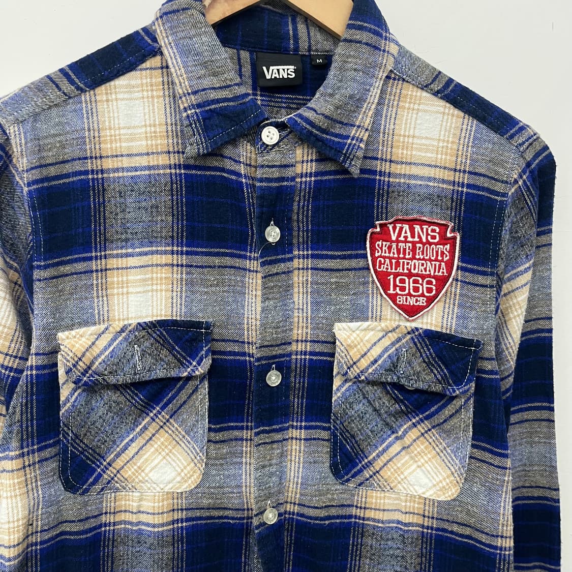 Vans 반스 체크 셔츠 남방 네이비 남m 상품이미지4