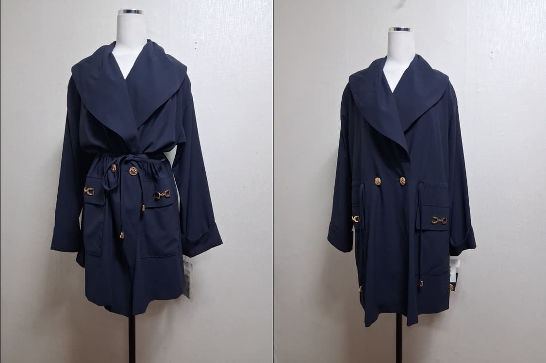 일본빈티지 SICILY 고급버전 100% 순모 춘추 금장더블버턴 사파리 상품이미지1