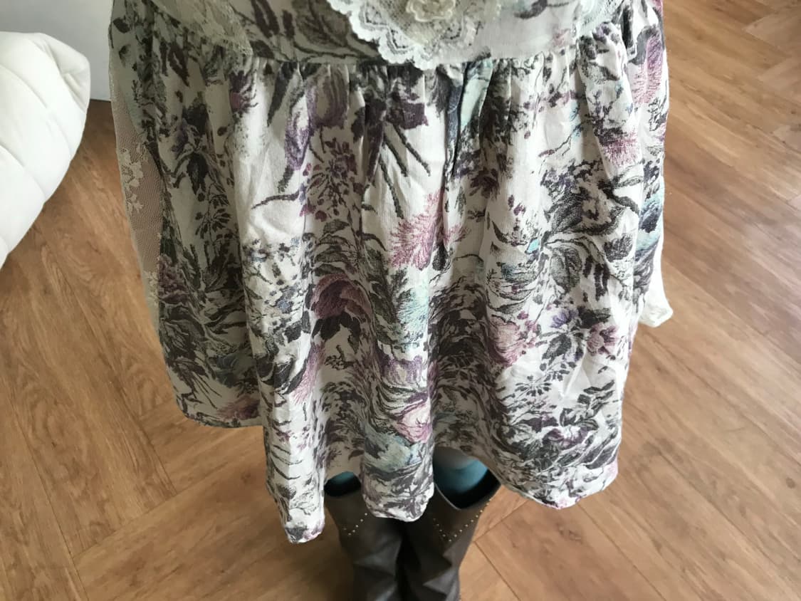 vintage pattern lace one-piece 상품이미지5