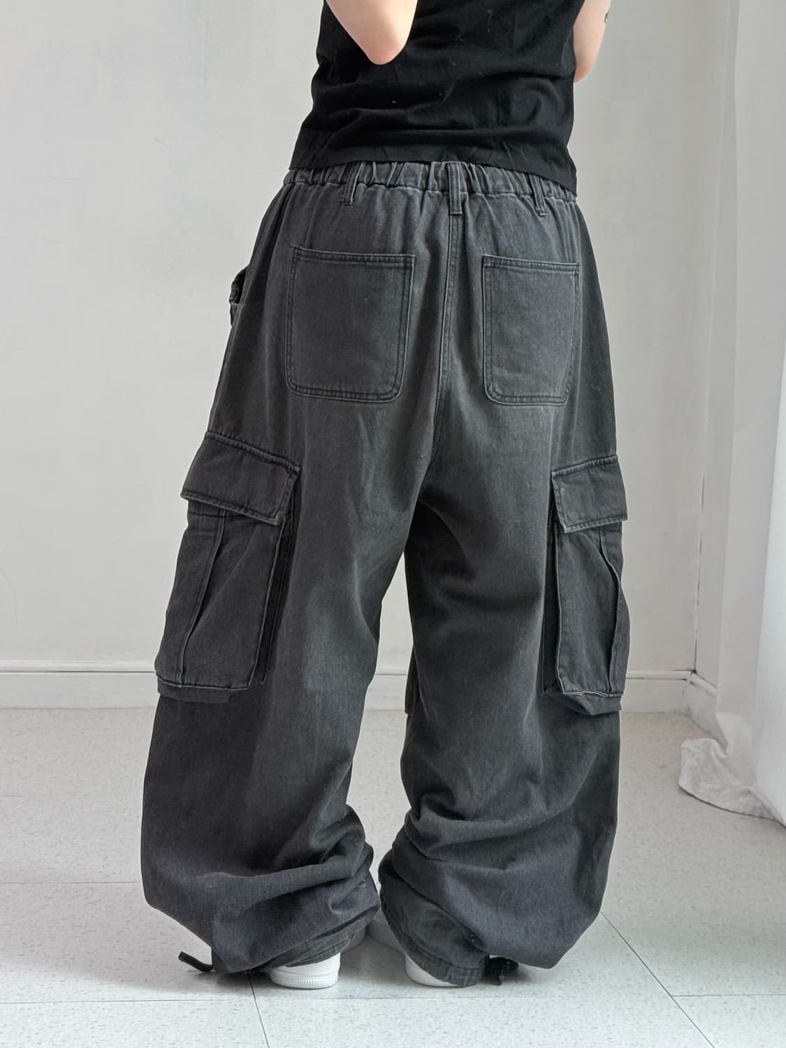 빅유니온 흑청 카고팬츠 상품이미지4