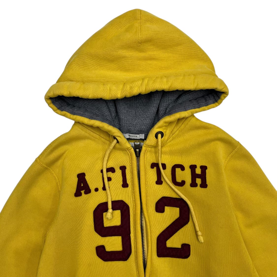 아베크롬비 버건디 패치로고 옐로우 후드집업 M 상품이미지4