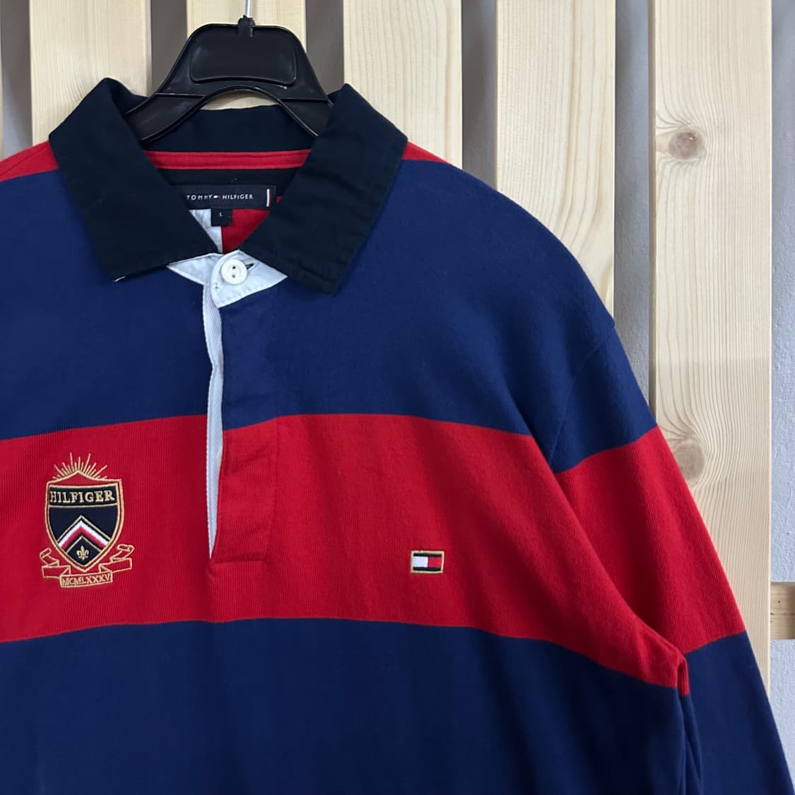 (L) 타미힐피거 스트라이프 럭비티 카라티 상품이미지4