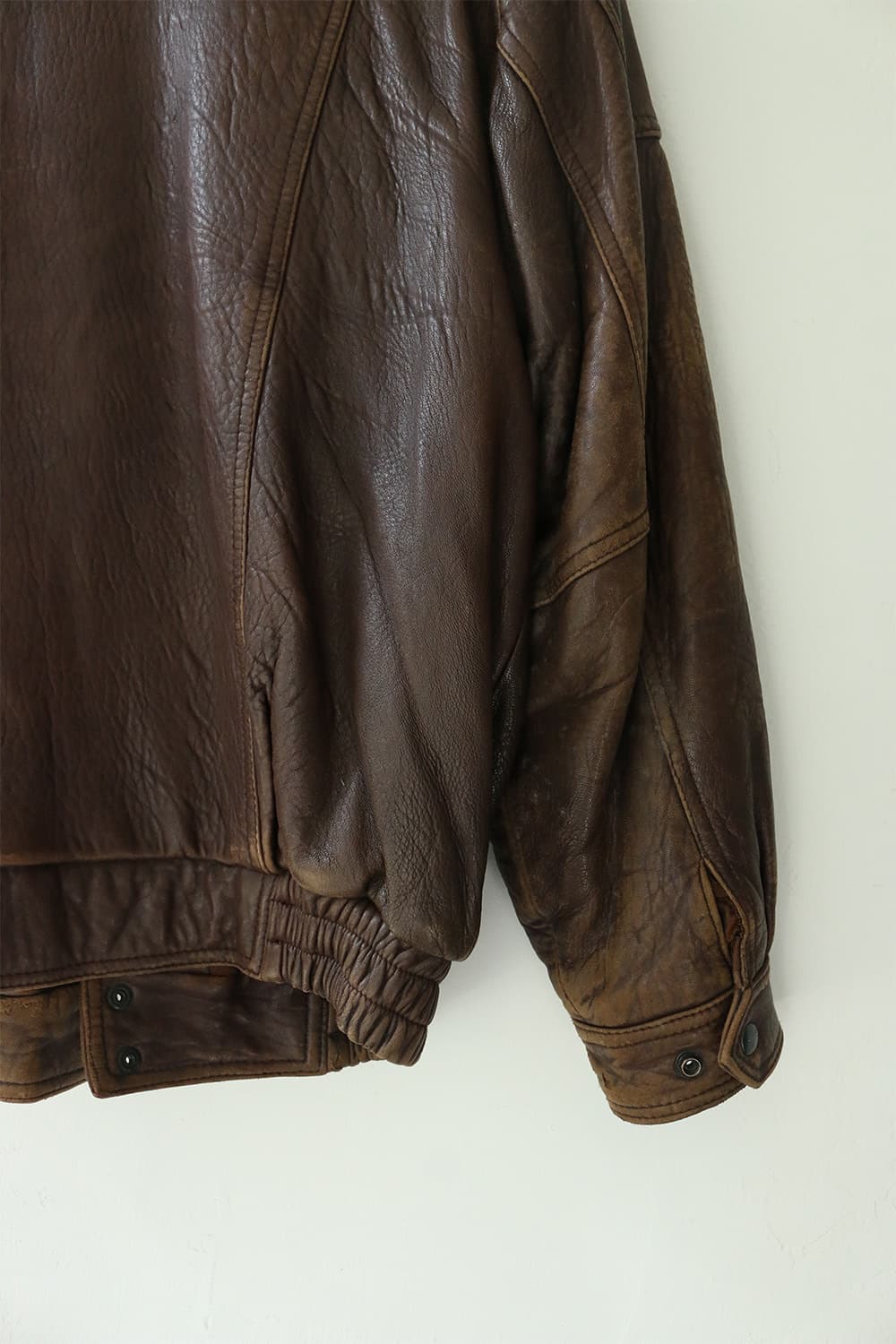 90s 브라운 레더 자켓 상품이미지7
