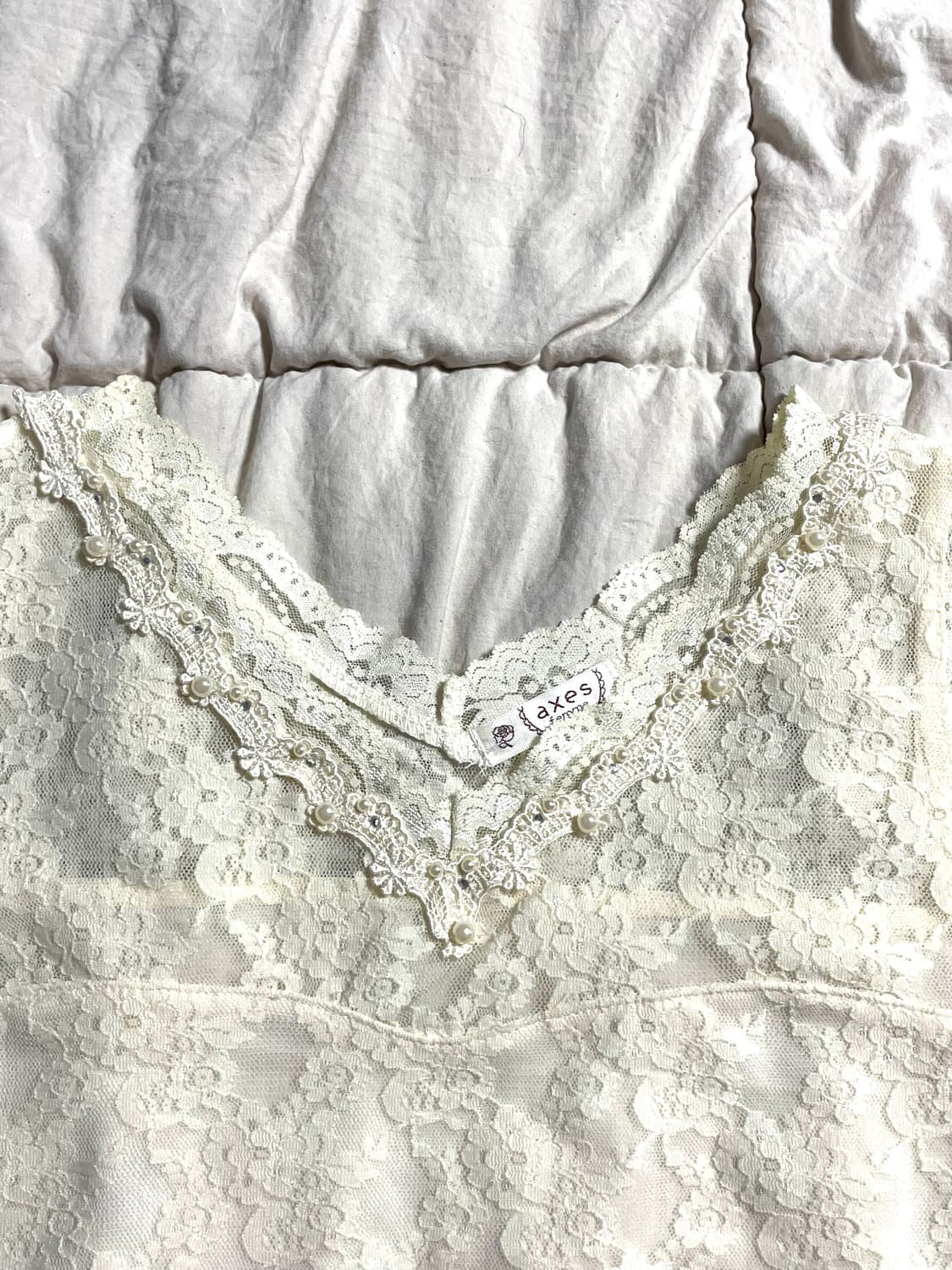 AXES FEMME Ivory lace sleeveless 상품이미지3