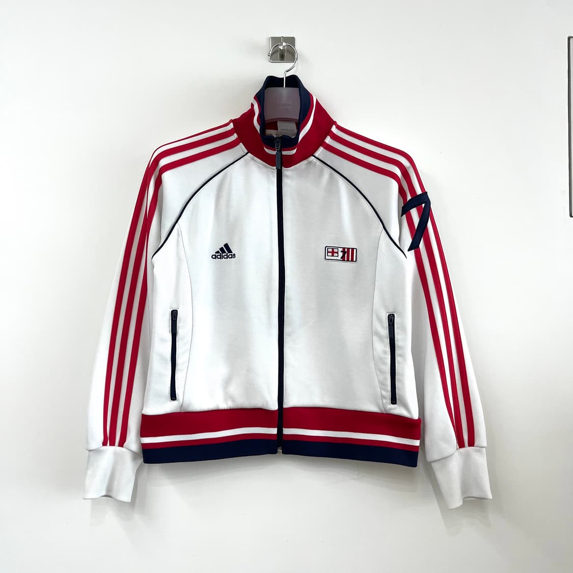 아디다스 잉글랜드 국대 화이트 레드 트랙탑 져지 상품이미지3