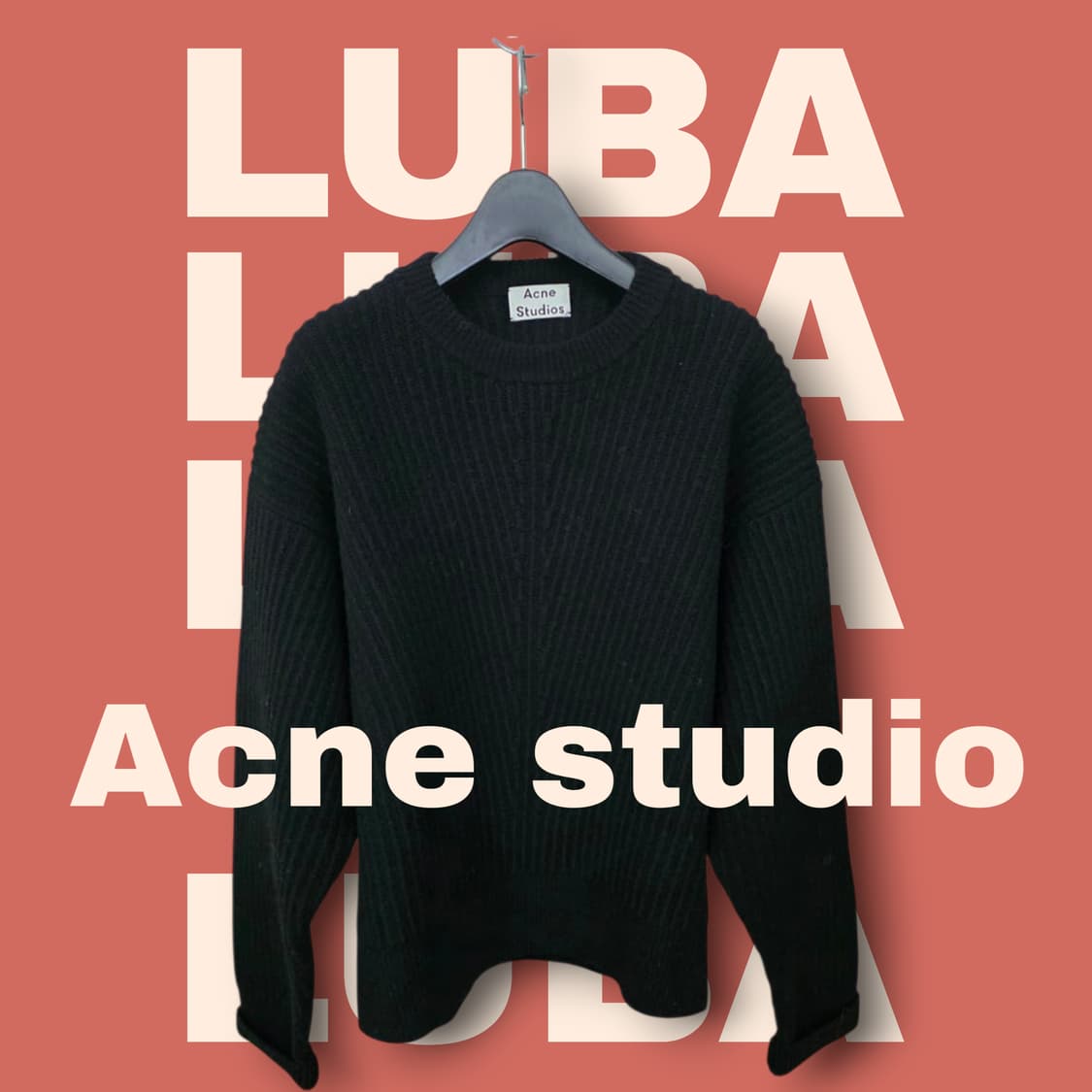 아크네 스튜디오 블랙 울 니트 76(XS) 상품이미지1