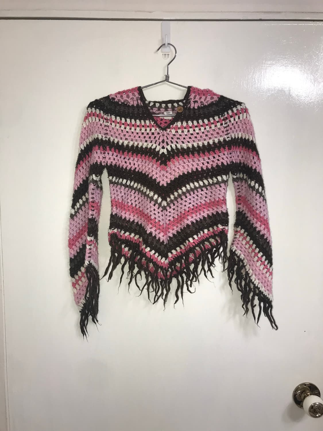 Fringe Detail Knit Hooded Anorak 상품이미지4