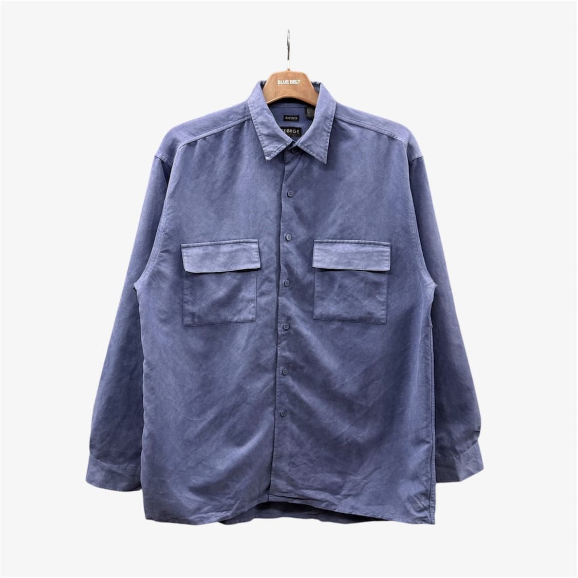 USA VINTAGE 스웨이드셔츠 듀얼 플랩포켓 디테일 블루 상품이미지1