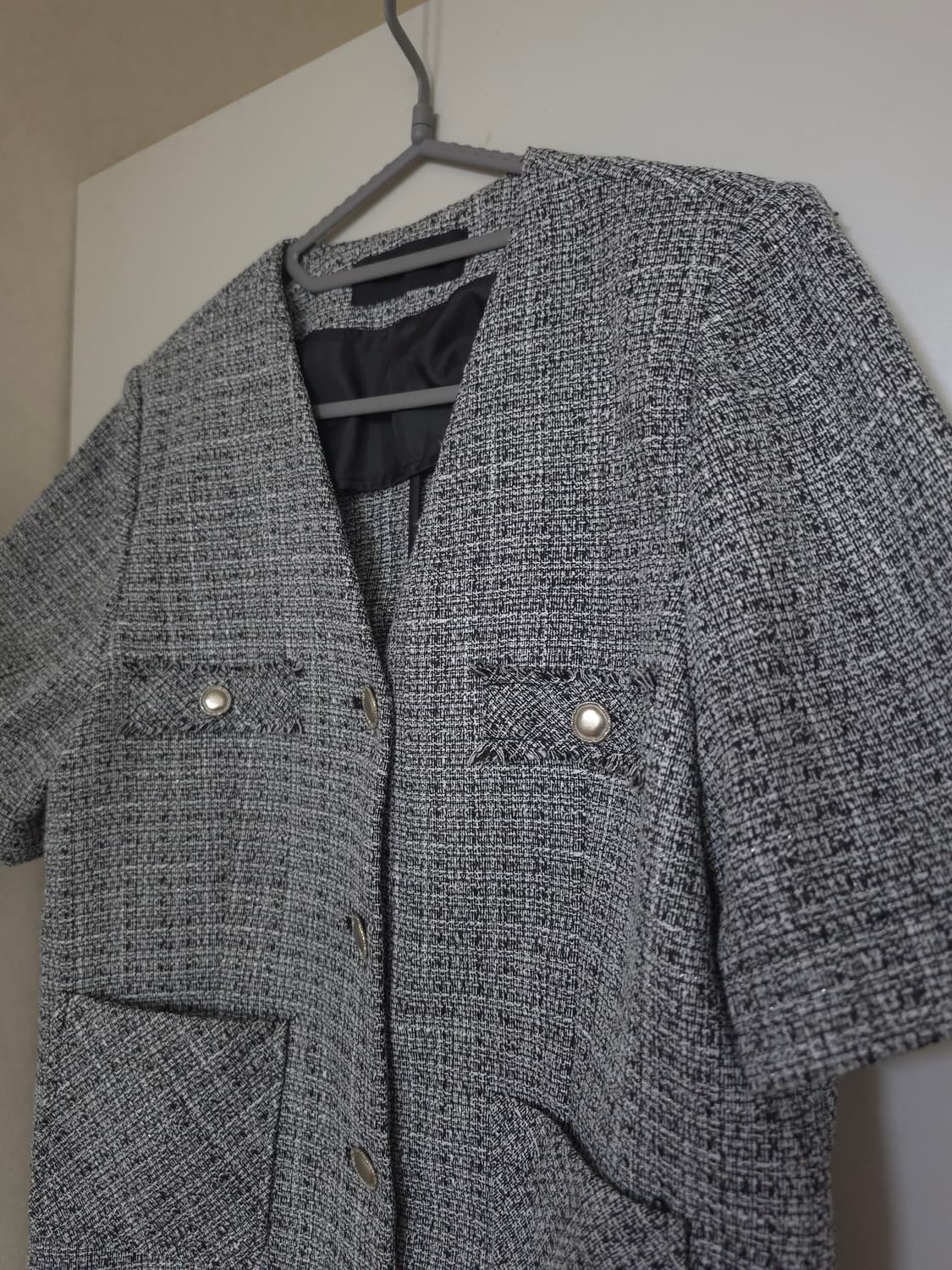 아이잗 트위드 반팔 자켓 상품이미지2