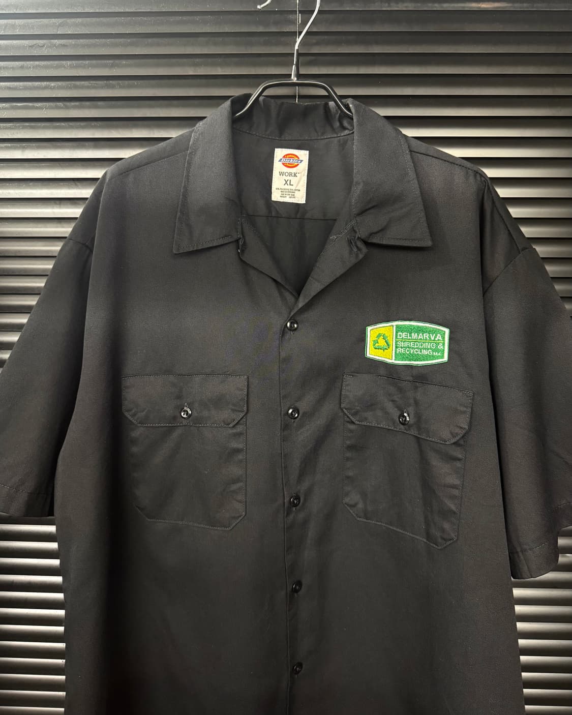 디키즈 패치 워크 셔츠 반팔 리사이클 블랙 XL 105 일본 아메카지 상품이미지2