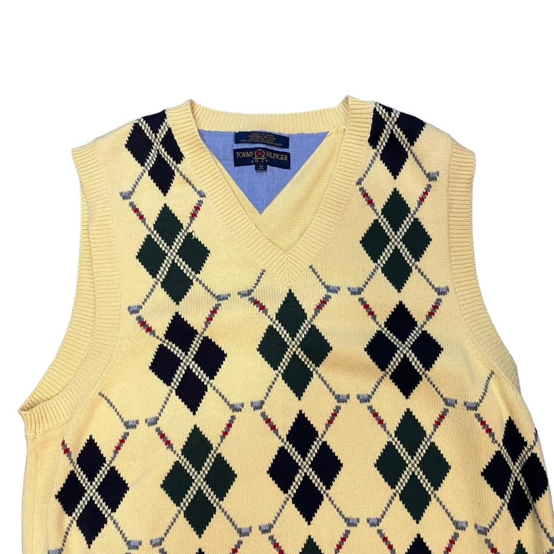 타미힐피거 아가일 니트 베스트 상품이미지4