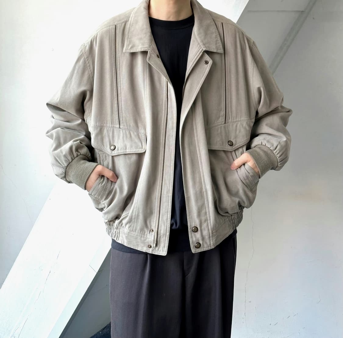 Soft fabric design blouson jacket 상품이미지9