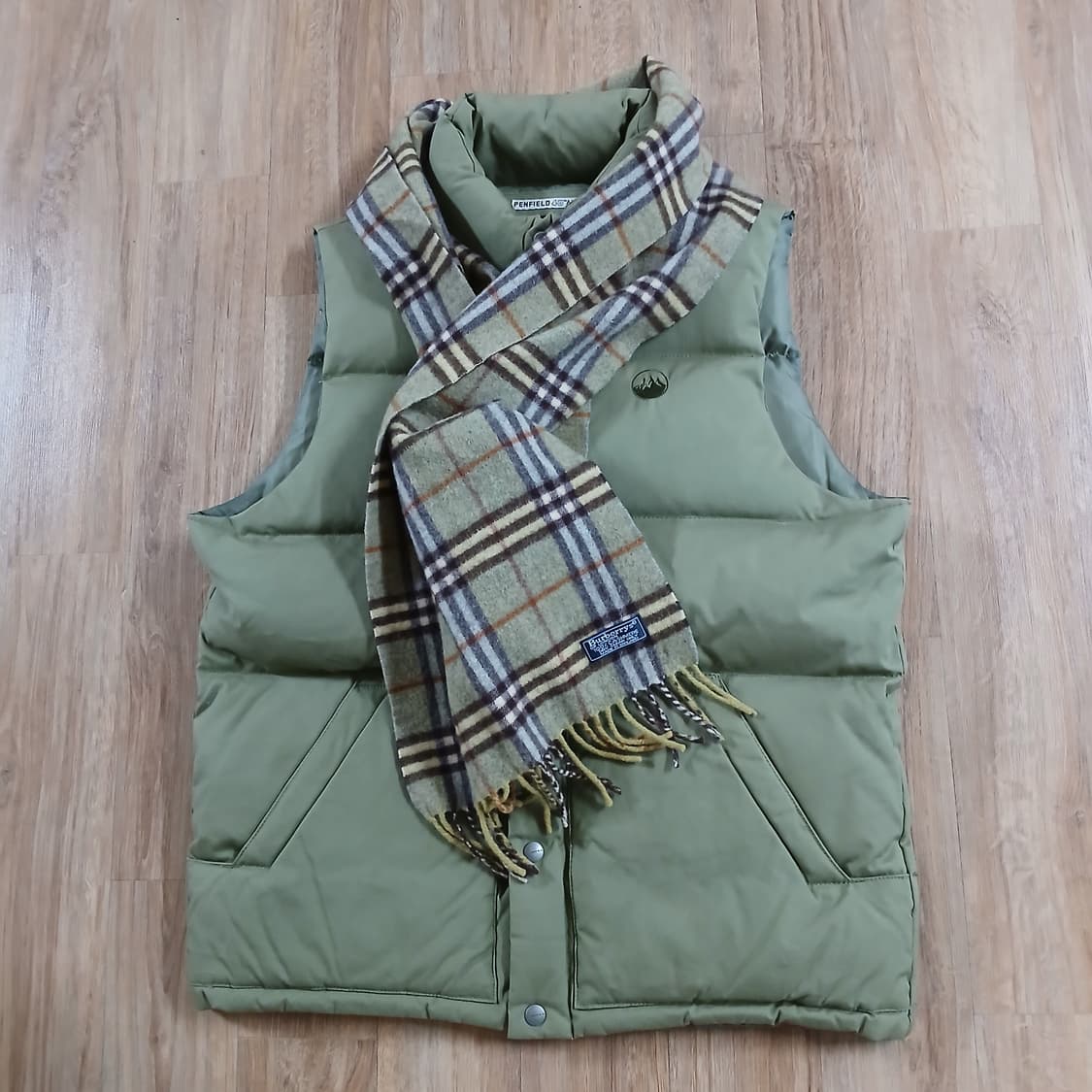 Burberry 버버리 빈티지 구제 머플러 목도리 초록색 상품이미지2