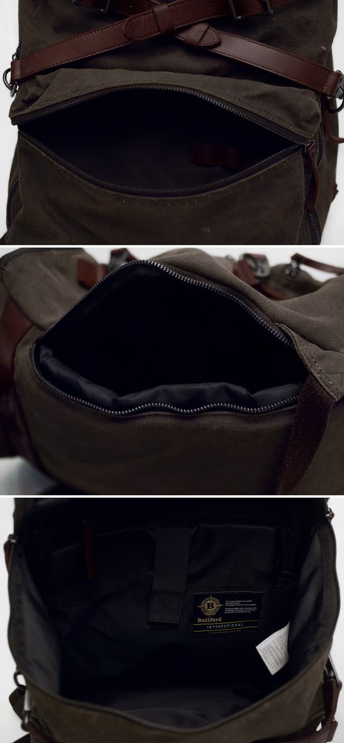 빌포드 (Builford) 익스플로러 왁스캔버스 레더 럭색 백팩 상품이미지6