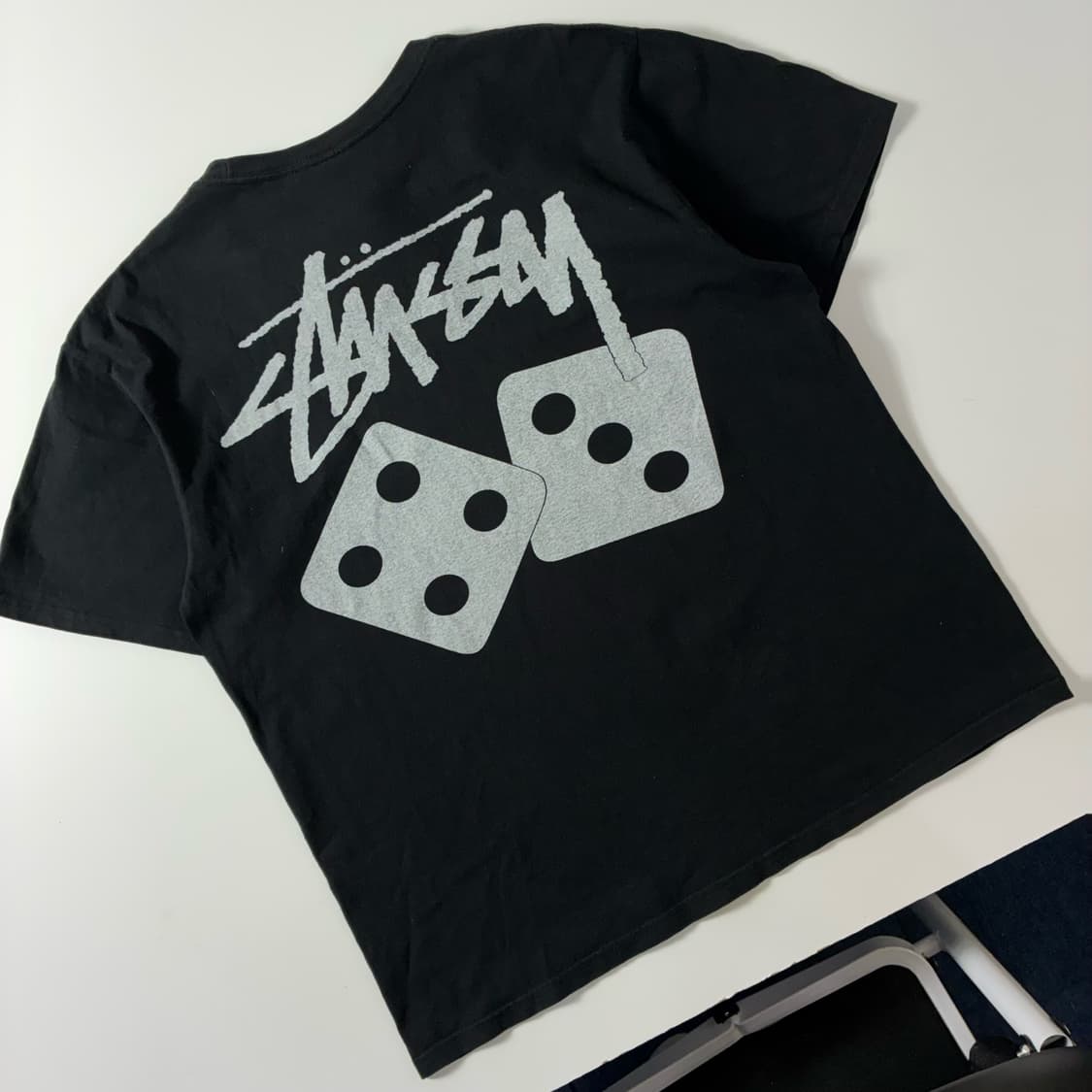 Stussy  스투시 다이스 피그먼트 다이드 블랙 반팔티셔츠  상품이미지1