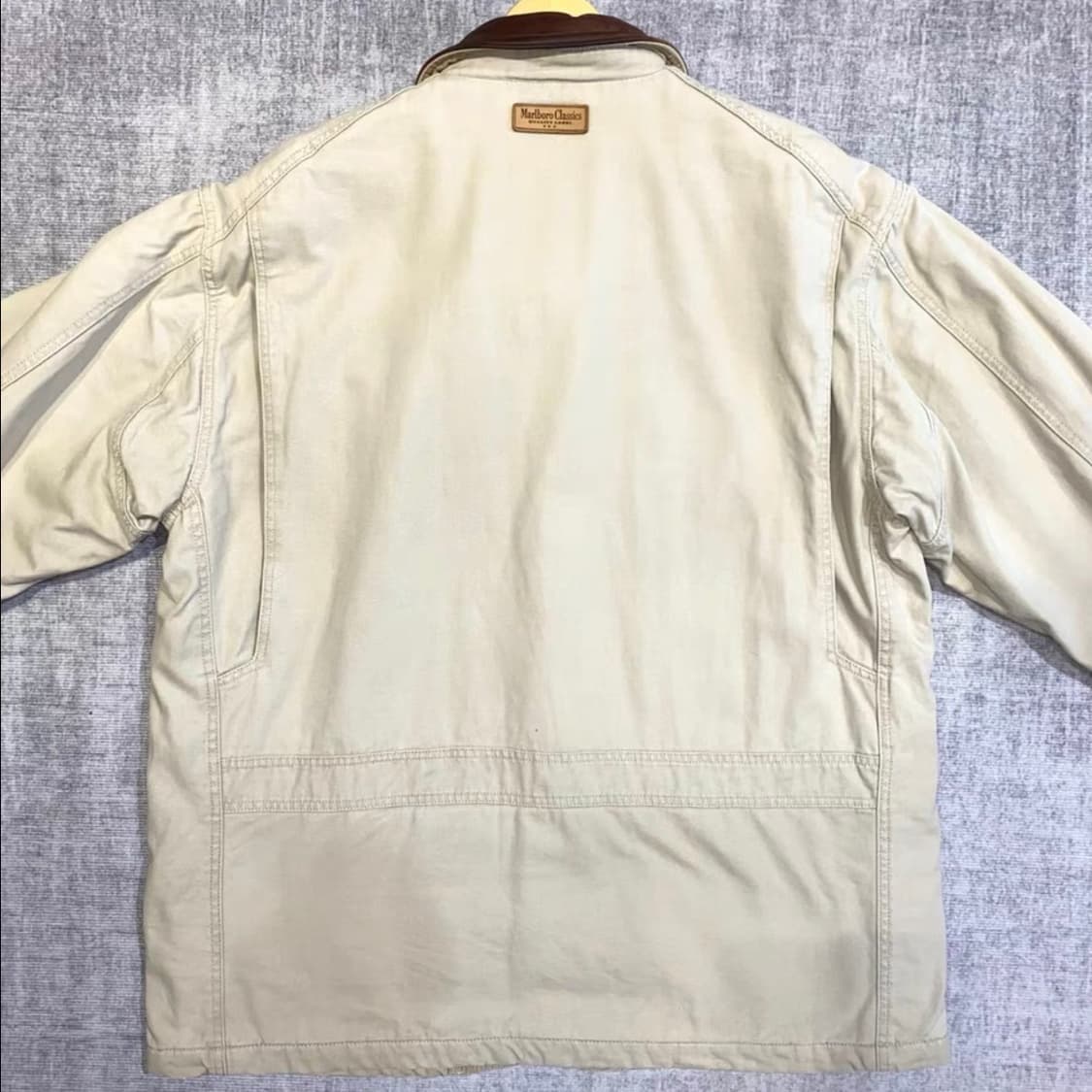 빈티지 말보로 가죽 카라 배색 헌팅 자켓 상품이미지4