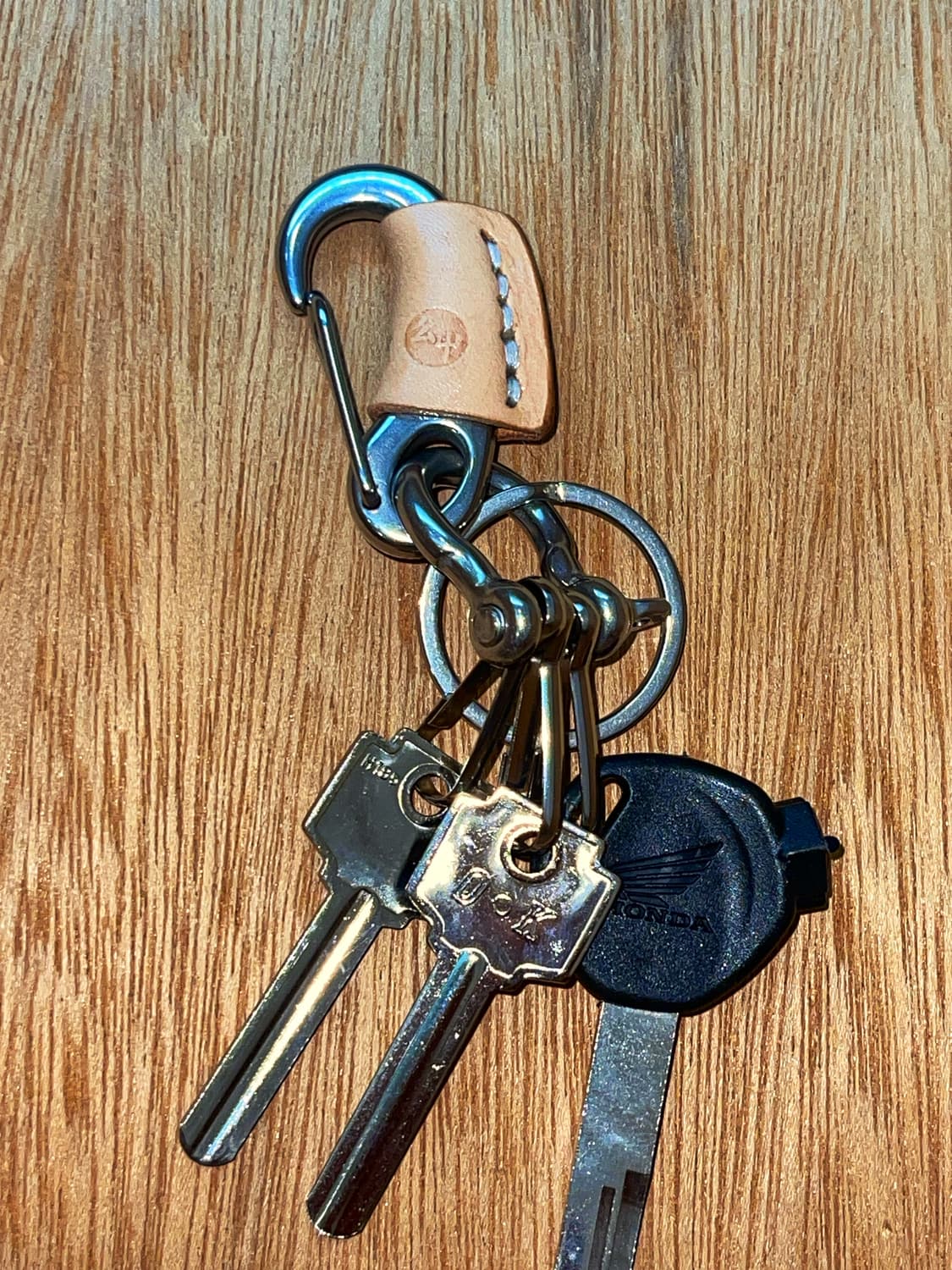 牛 Leather carabiner keyring 아메카지 키링세트 상품이미지2