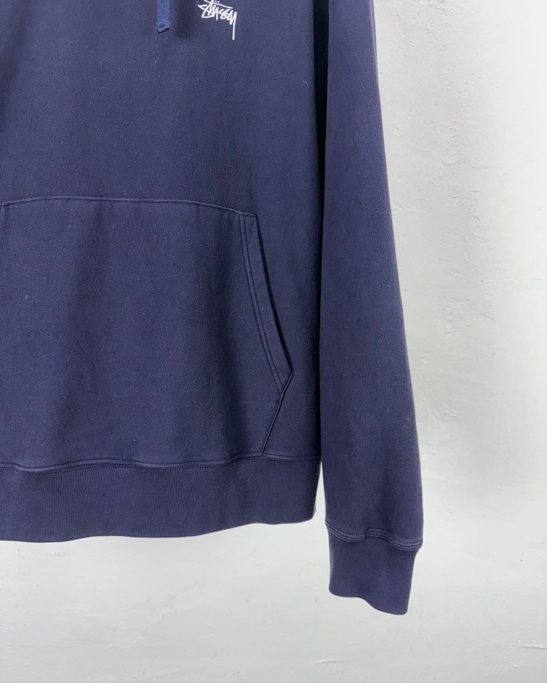 스투시 네이비 파일로 오버다이 스탁 로고 후디 스웨트 셔츠 상품이미지5