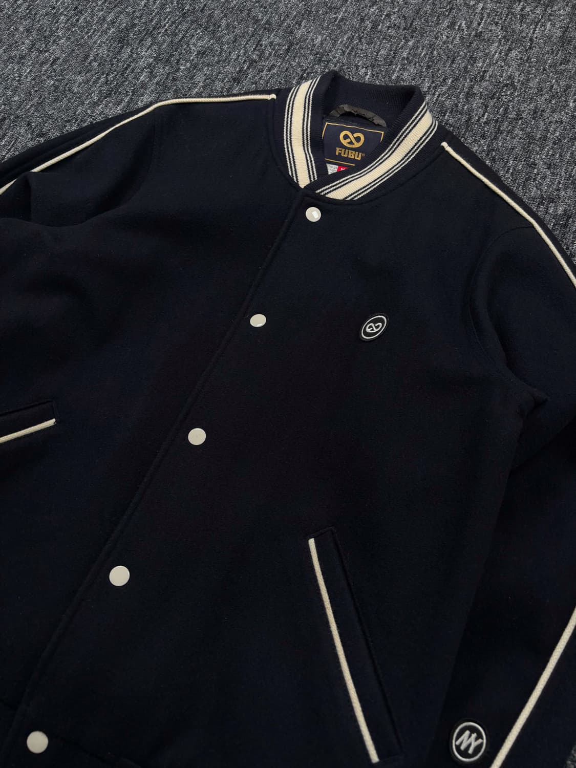 후부 네이비 울 바시티 자켓 상품이미지4