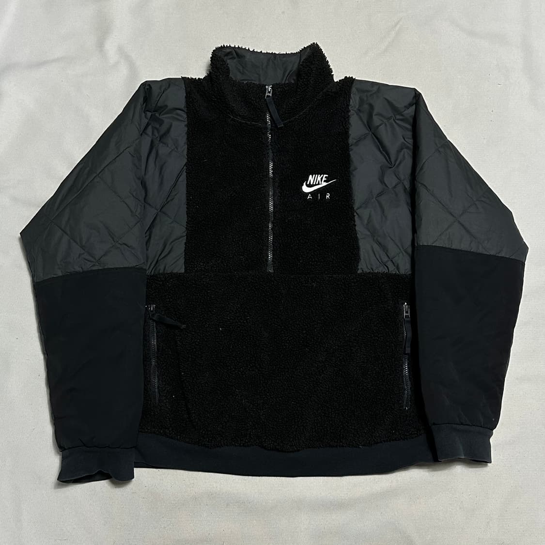 XXL 나이키 에어 블랙 반집업 플리스 상품이미지2