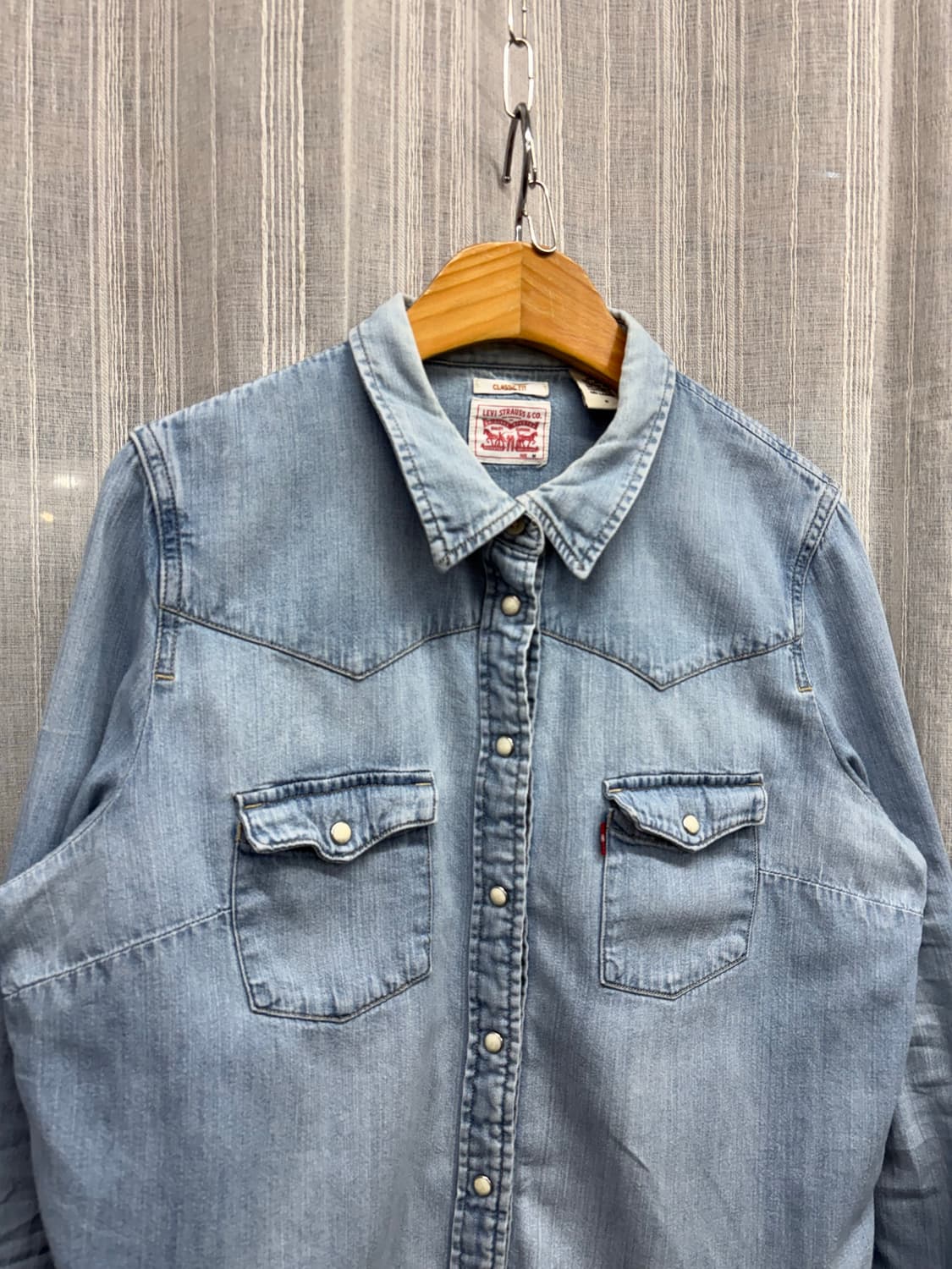 리바이스 웨스턴 연청 데님 셔츠 상품이미지4