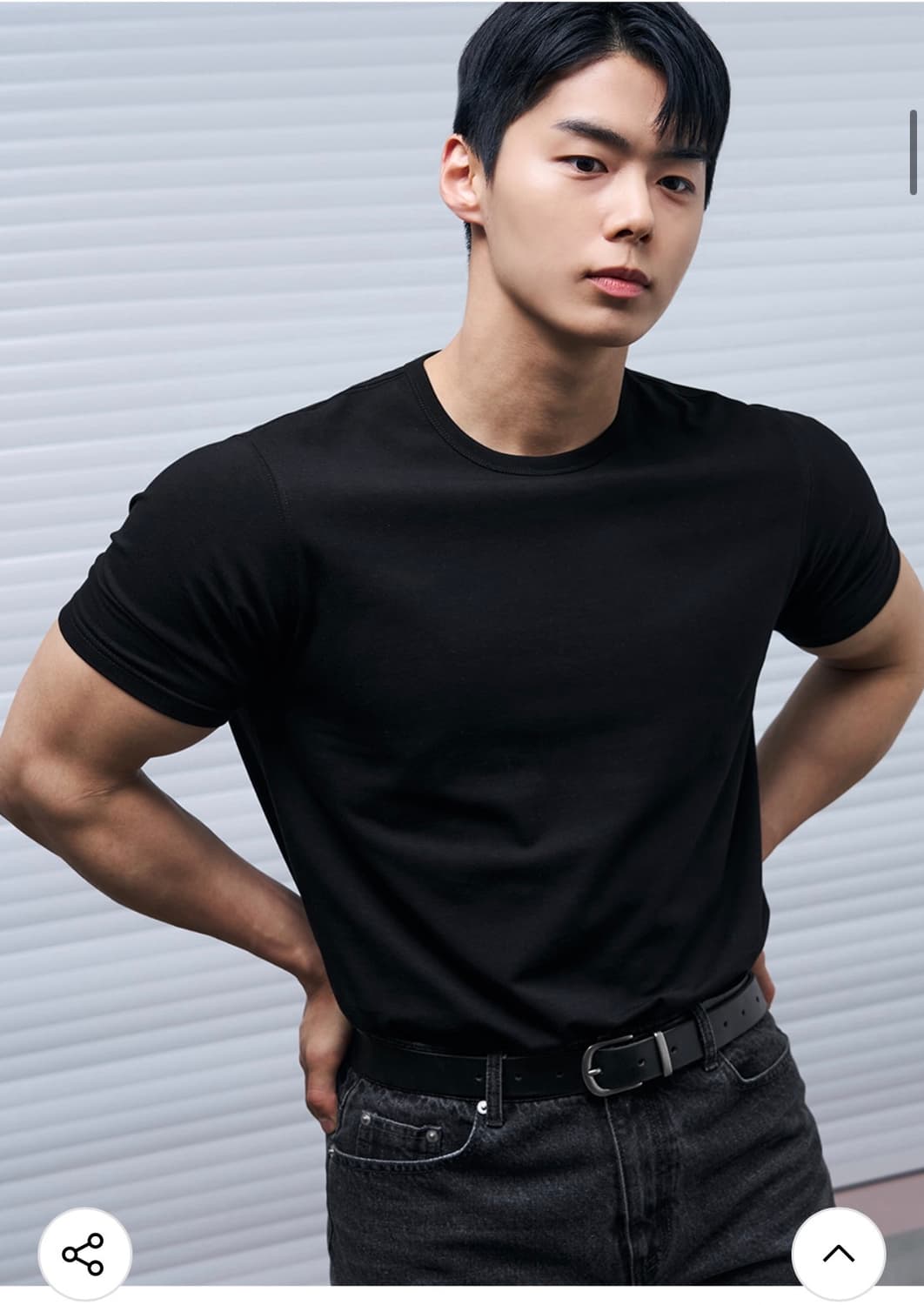 (새상품)(XL)드로우핏 만재 콜라보 러스티 머슬핏 티셔츠 BLACK반 상품이미지7