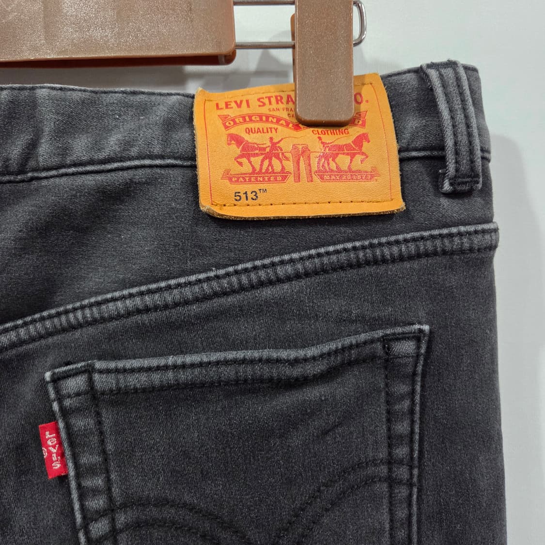 리바이스 513 흑청 기모 데님팬츠 160 상품이미지4
