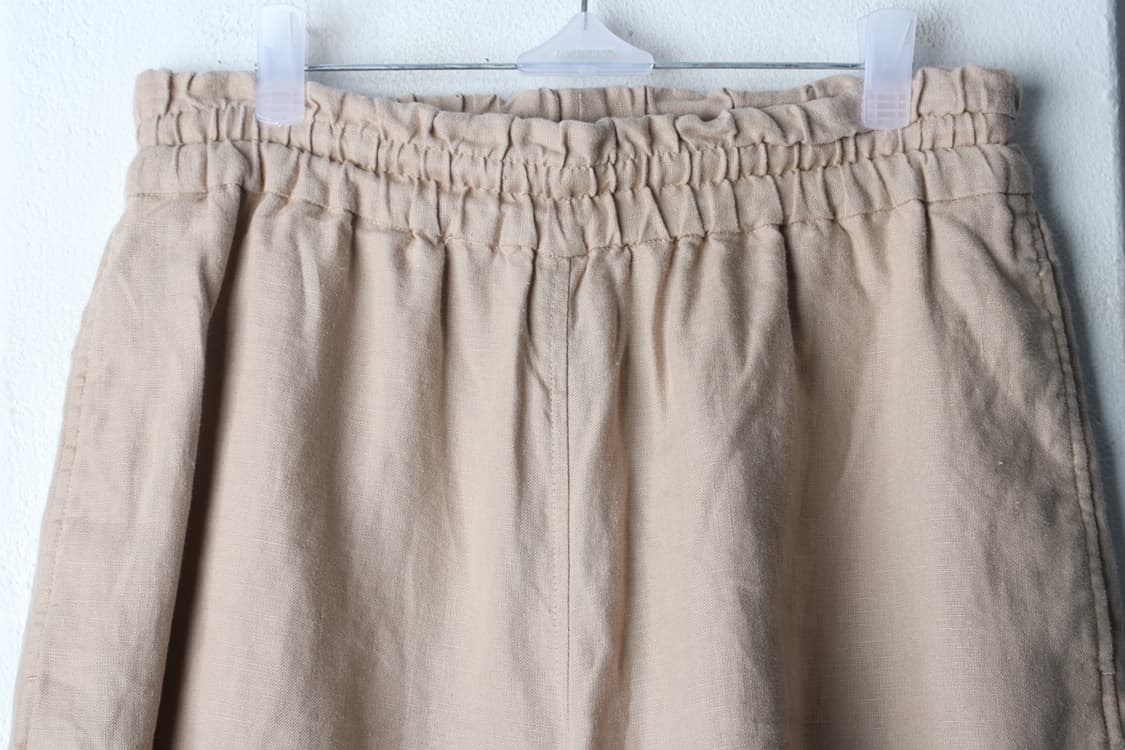 (M-L) 코스 반바지 팬츠 린넨 마 100 밴딩 베이지-P9978 상품이미지3