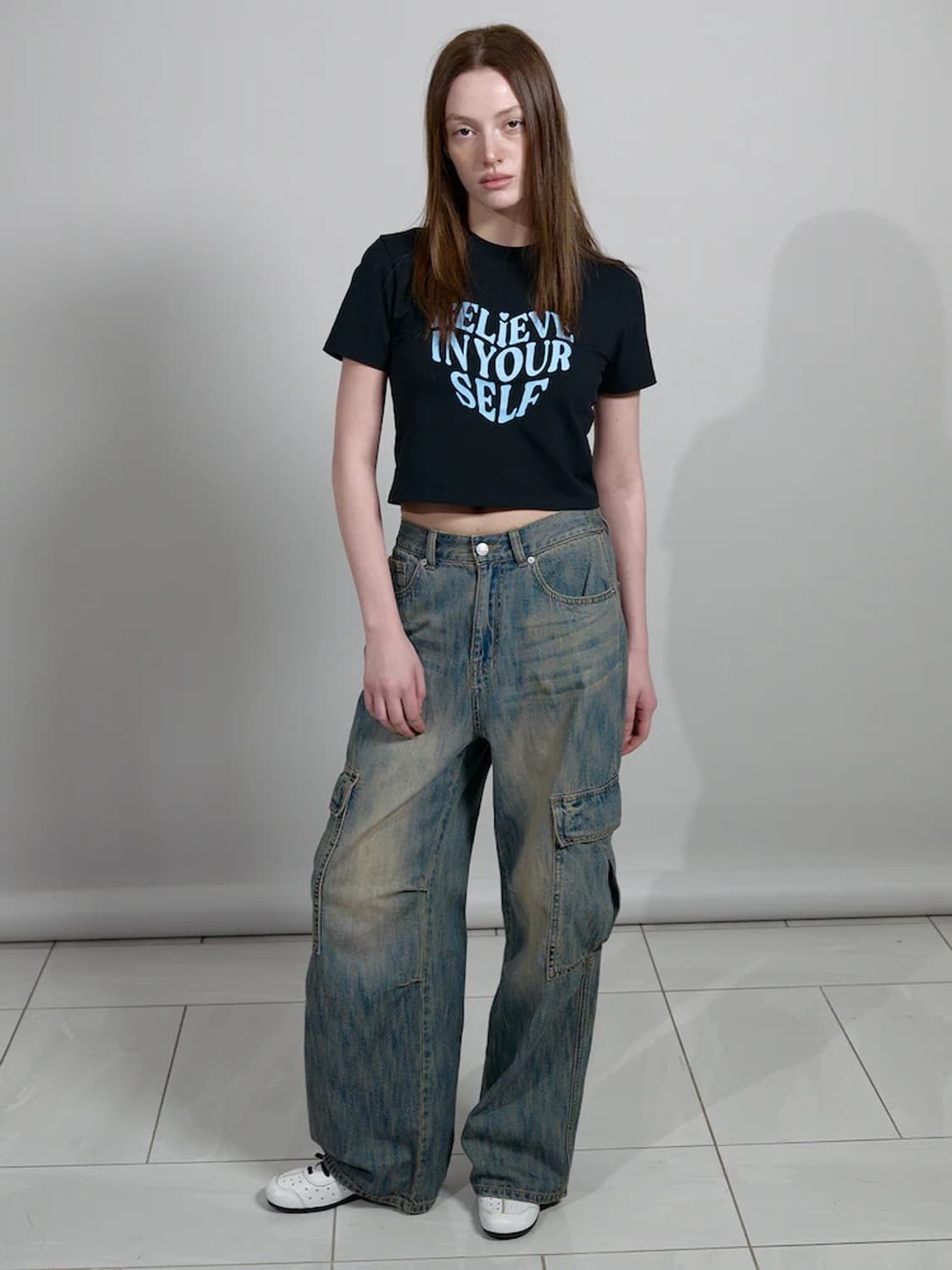 8seconds 틴워싱 카고 데님팬츠 - 블루 상품이미지1