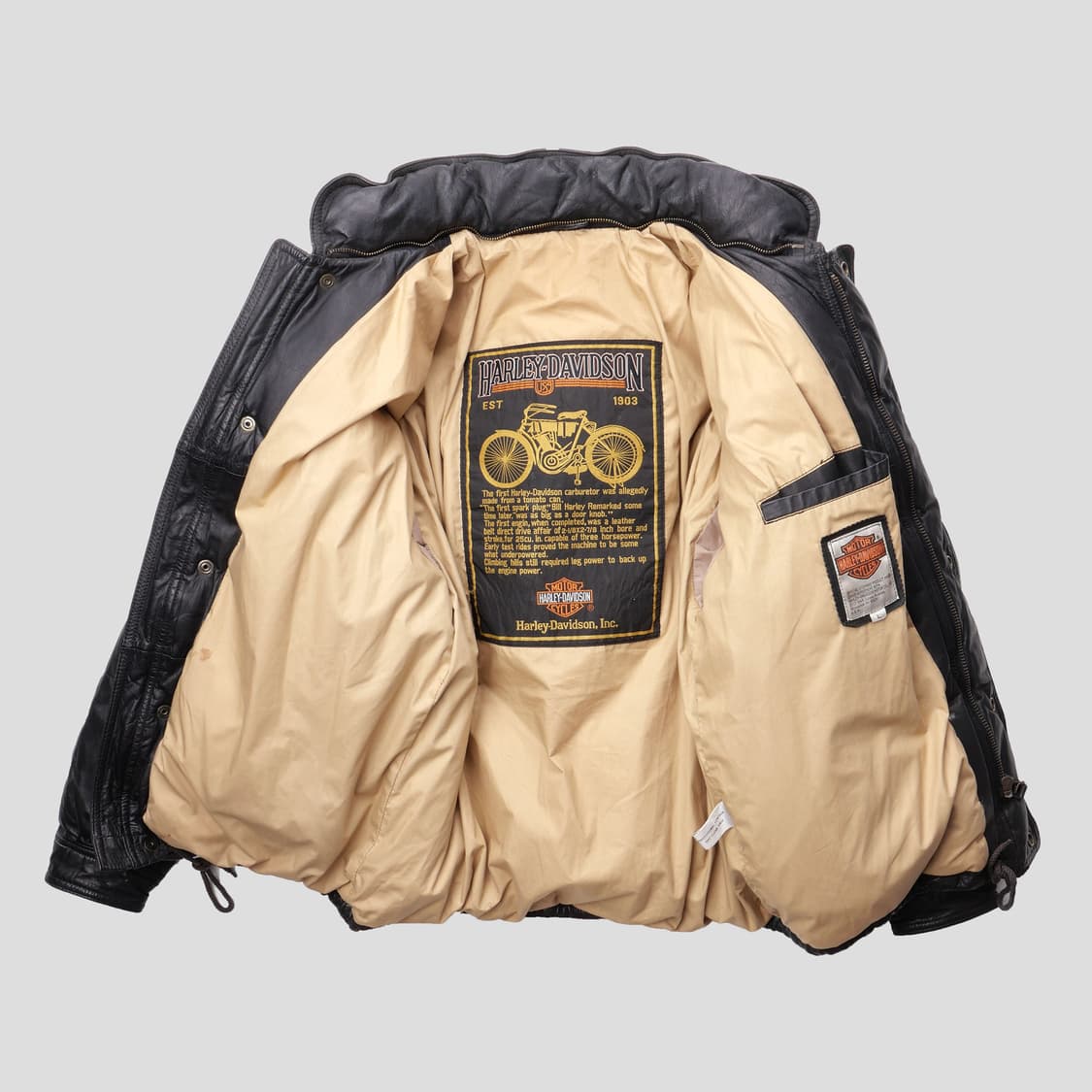 할리 데이비슨 웨스턴 레더 다운 자켓 상품이미지3