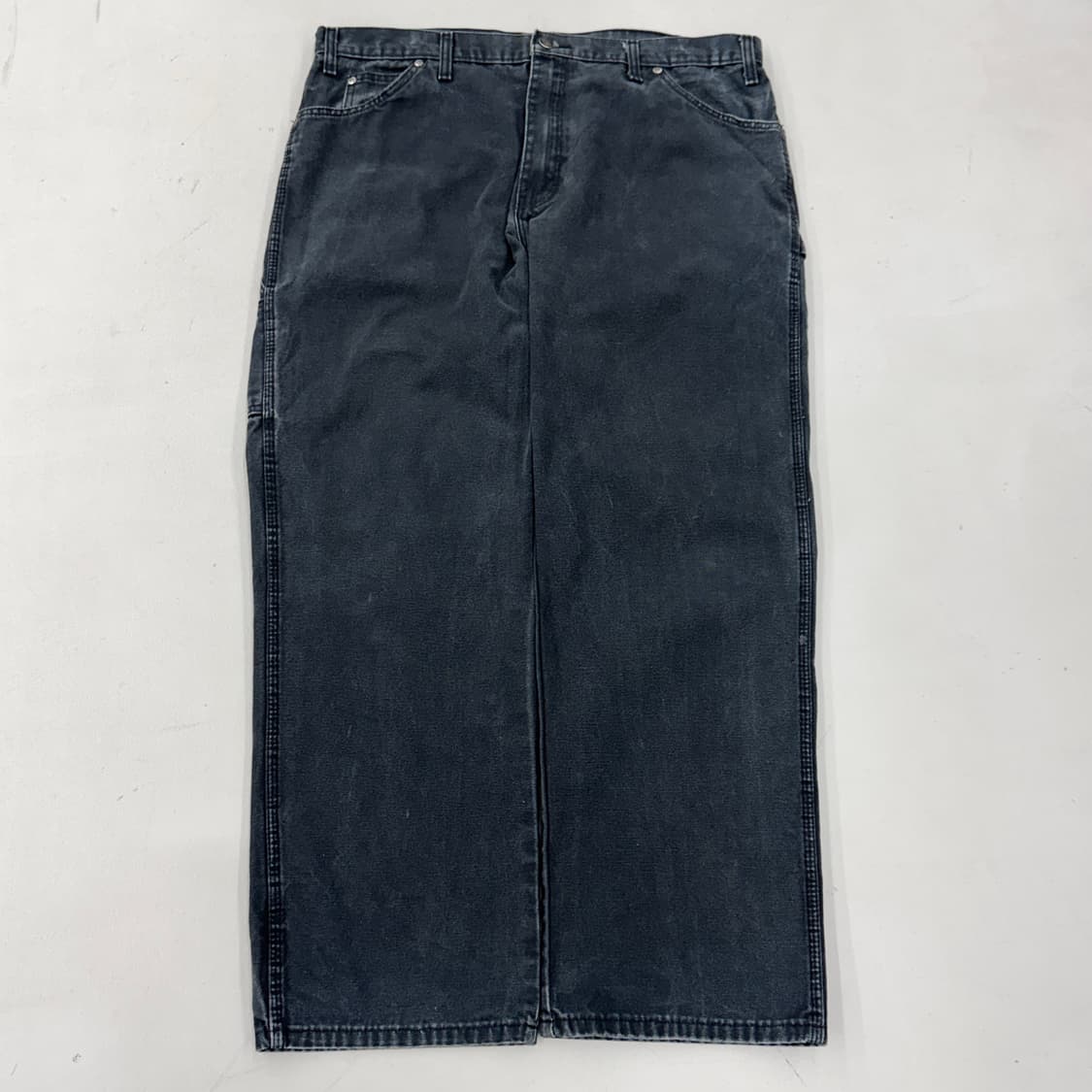 디키즈 OG 카펜터 덕캔버스 페이딩 와이드 워크팬츠 블랙 상품이미지2