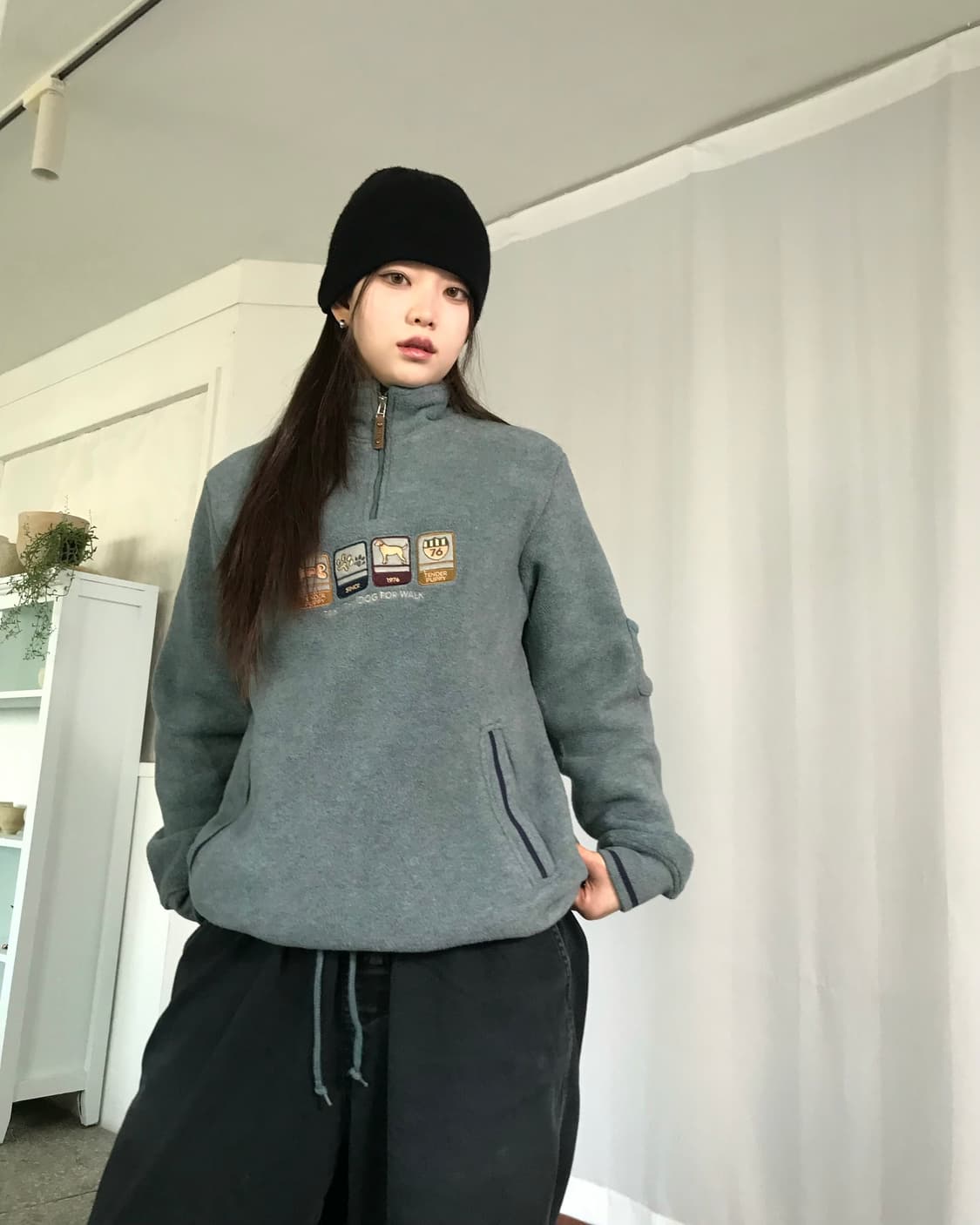 그레이블루 퍼피 하프집업 상품이미지1