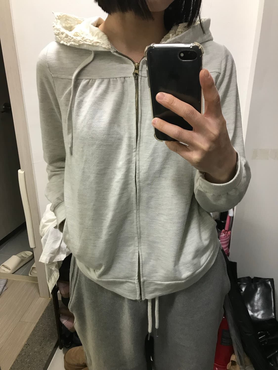 빈티지 레이스 후드집업 상품이미지3