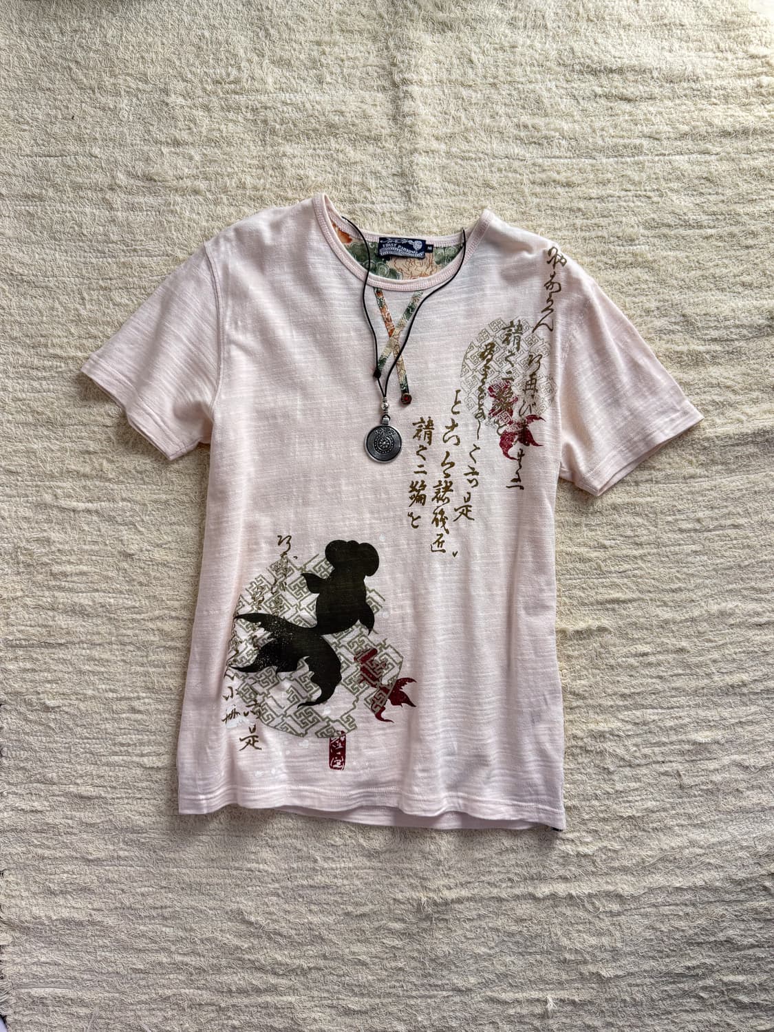 100% Cotton Wood Button T-shirt 0125 상품이미지1