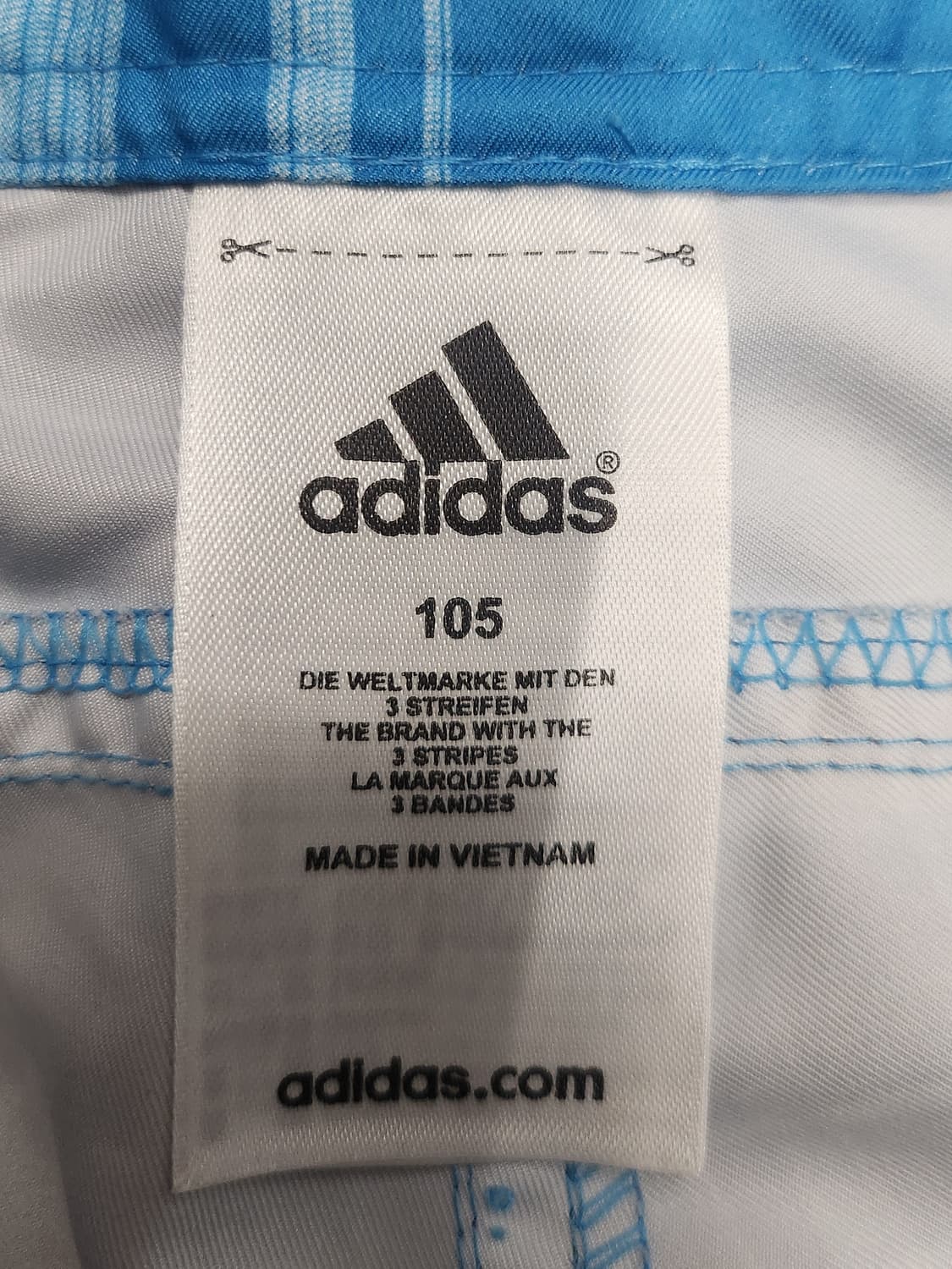 아디다스 블루 체크 웨이크/스윔팬츠 105 (36-38사이즈) 상품이미지6