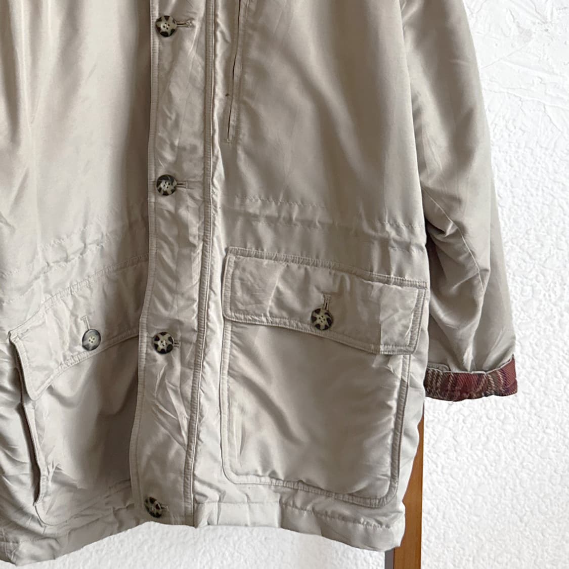 난로 앞 베이지 워크 자켓 상품이미지3