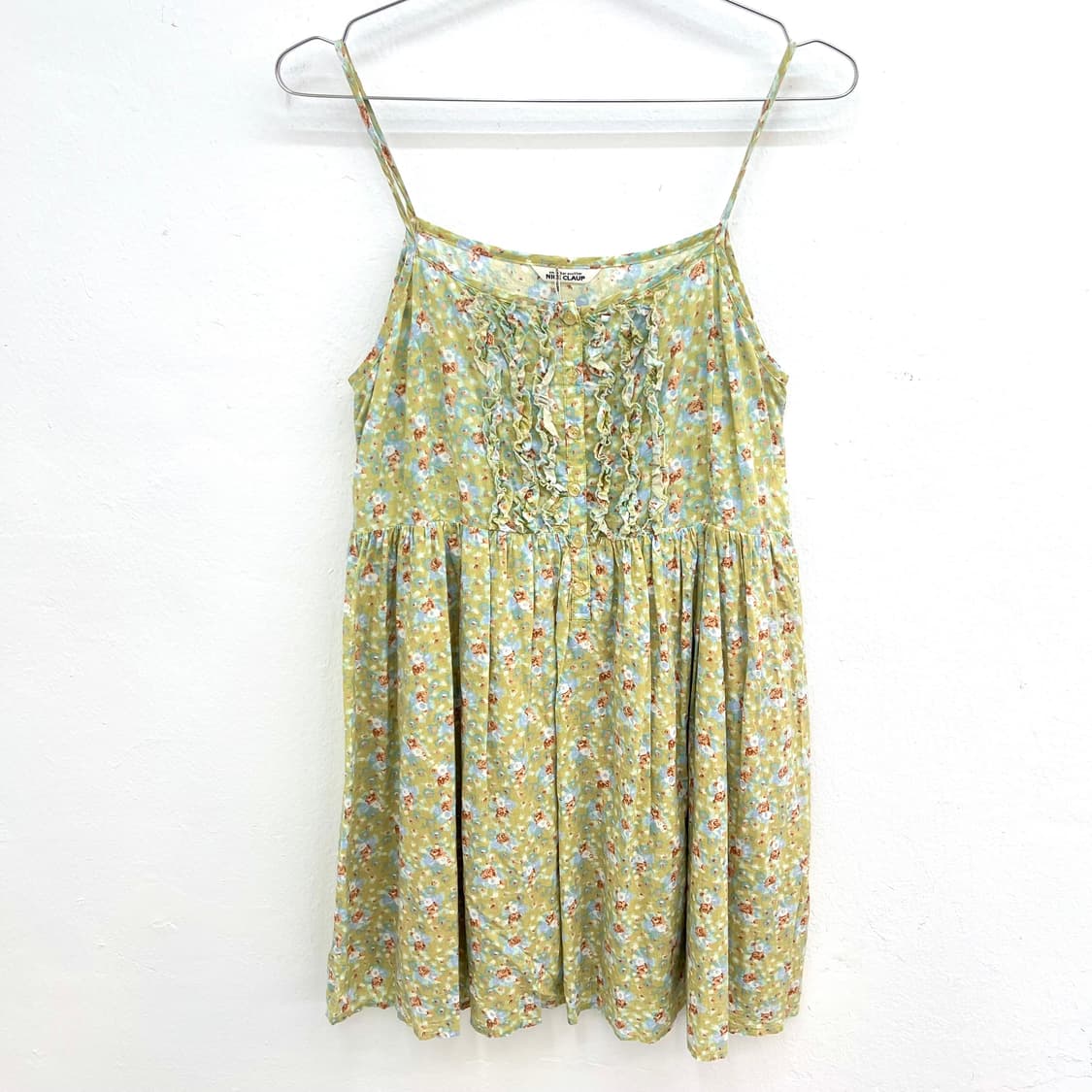 Light green floral strap dress 상품이미지1
