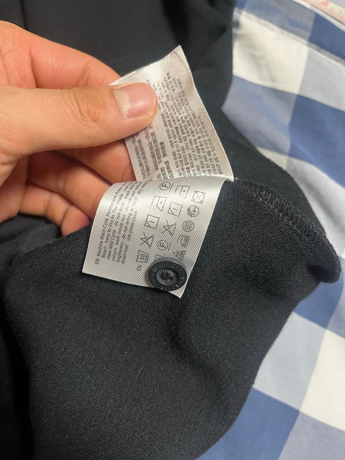 후아유 곰 자수 반팔 카라티 블랙 L 상품이미지7