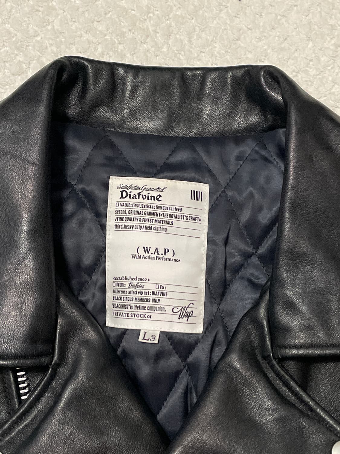 디아프바인 죠니 2WAY 웨스턴 무드 램스킨 양가죽 레더 자켓 상품이미지4