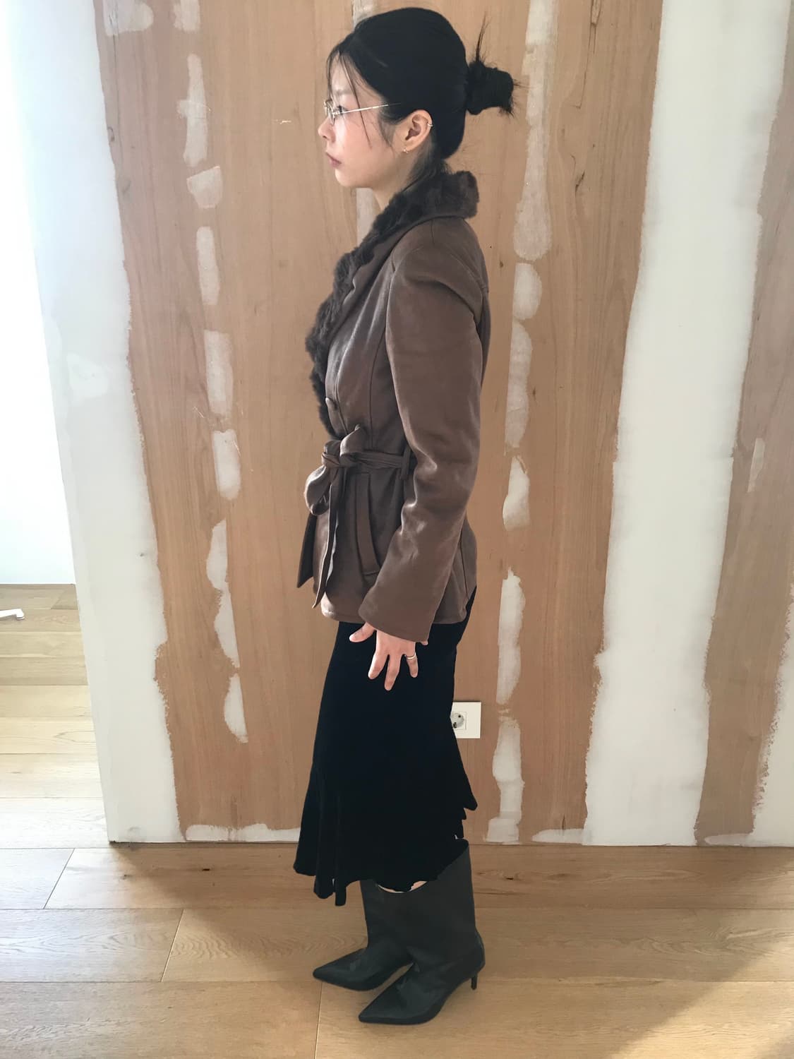 vintage button fur jacket 상품이미지7