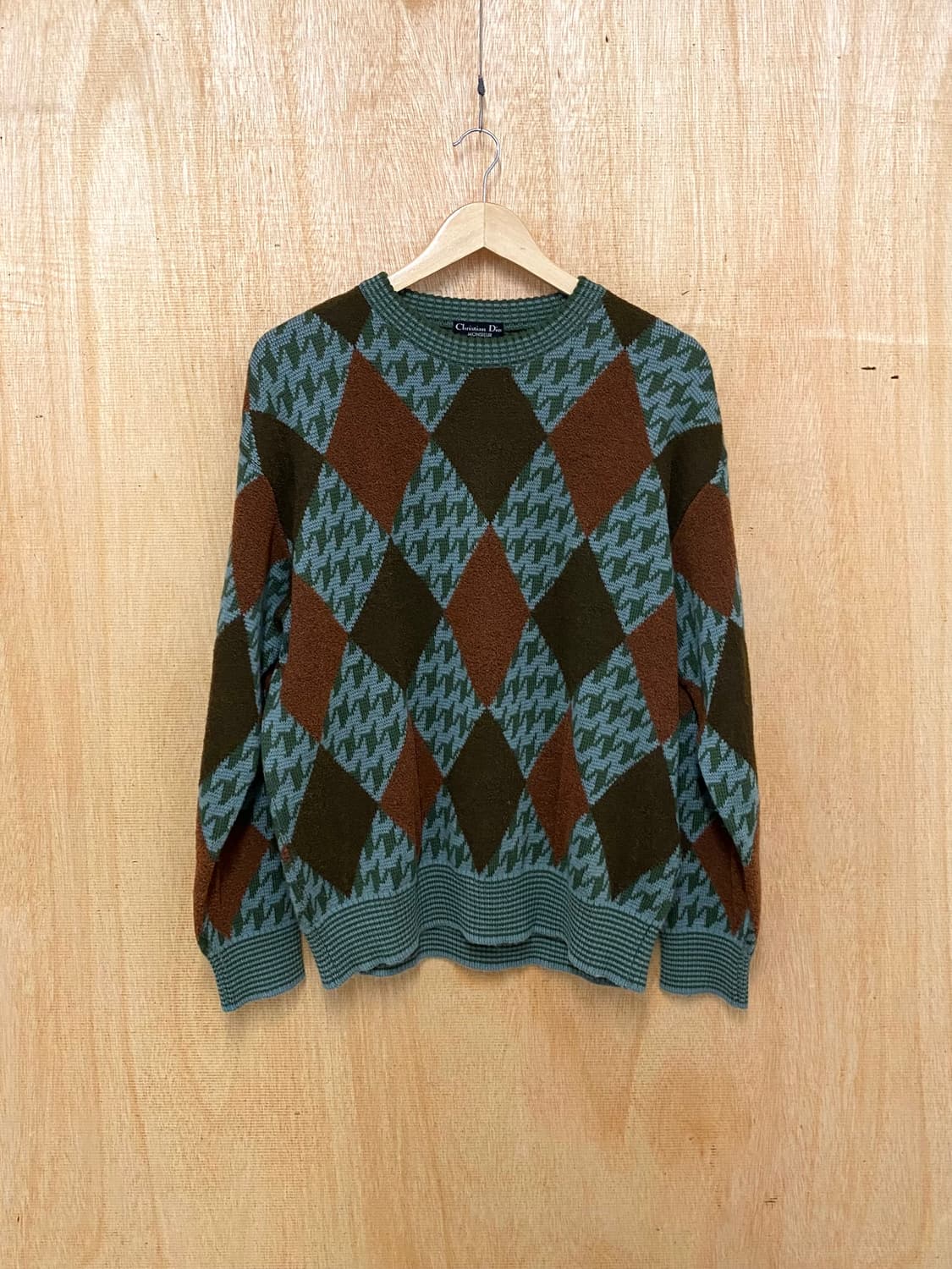 90's CHRISTIAN DIOR argyle knit 90년대 디올 상품이미지3