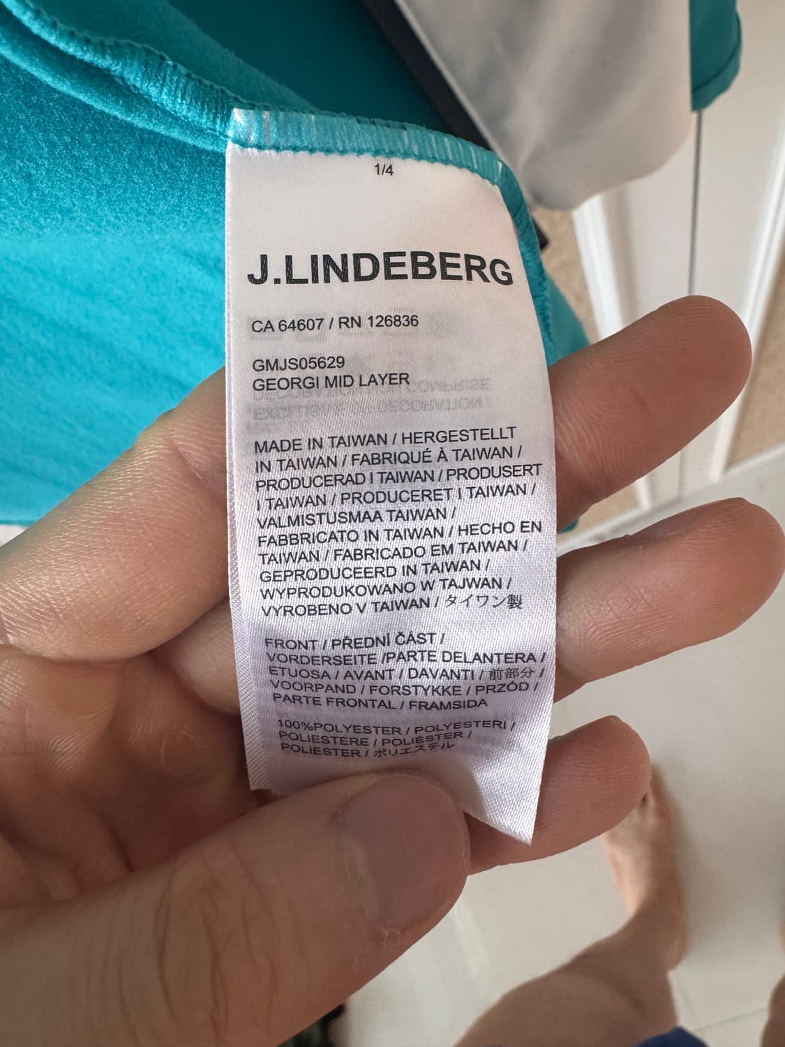 린드버그 LIGHT MID 골프 집업 / M / 새상품 (택 포함) 상품이미지4