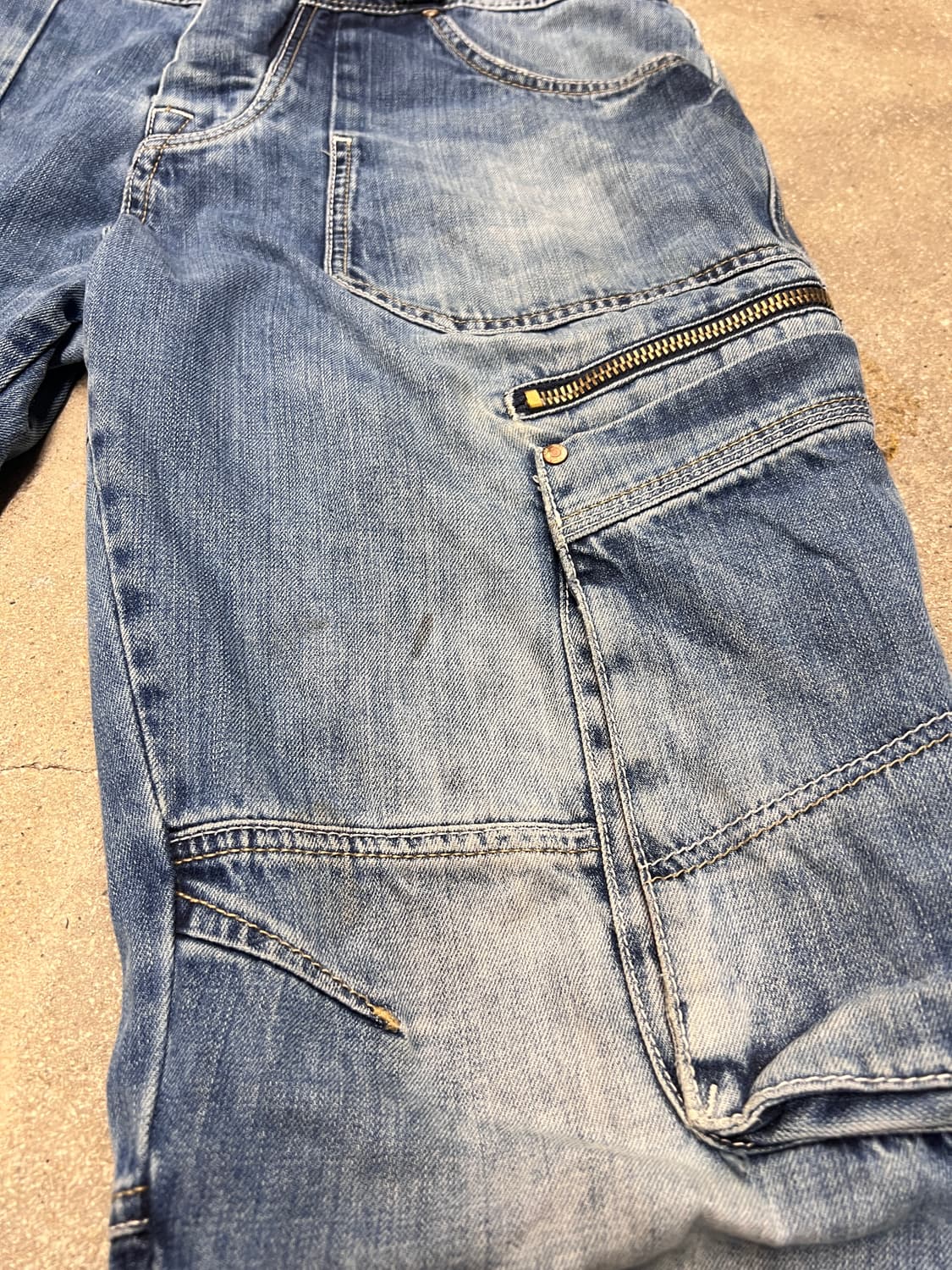 Y2K 유럽 빈티지 카고 데님 팬츠 상품이미지10