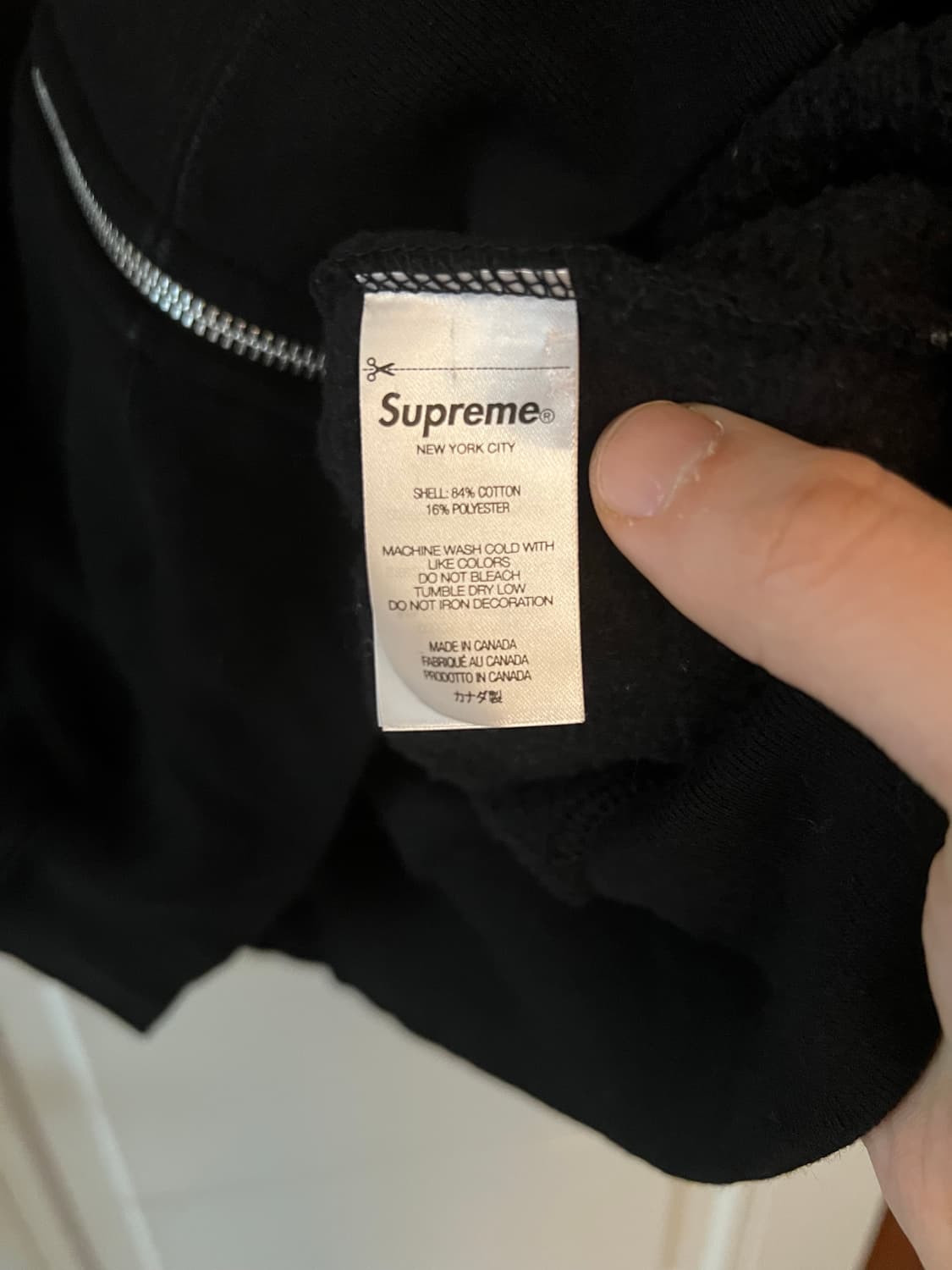 25ss 슈프림 스몰박스 후드집업 블랙 XXL 상품이미지8