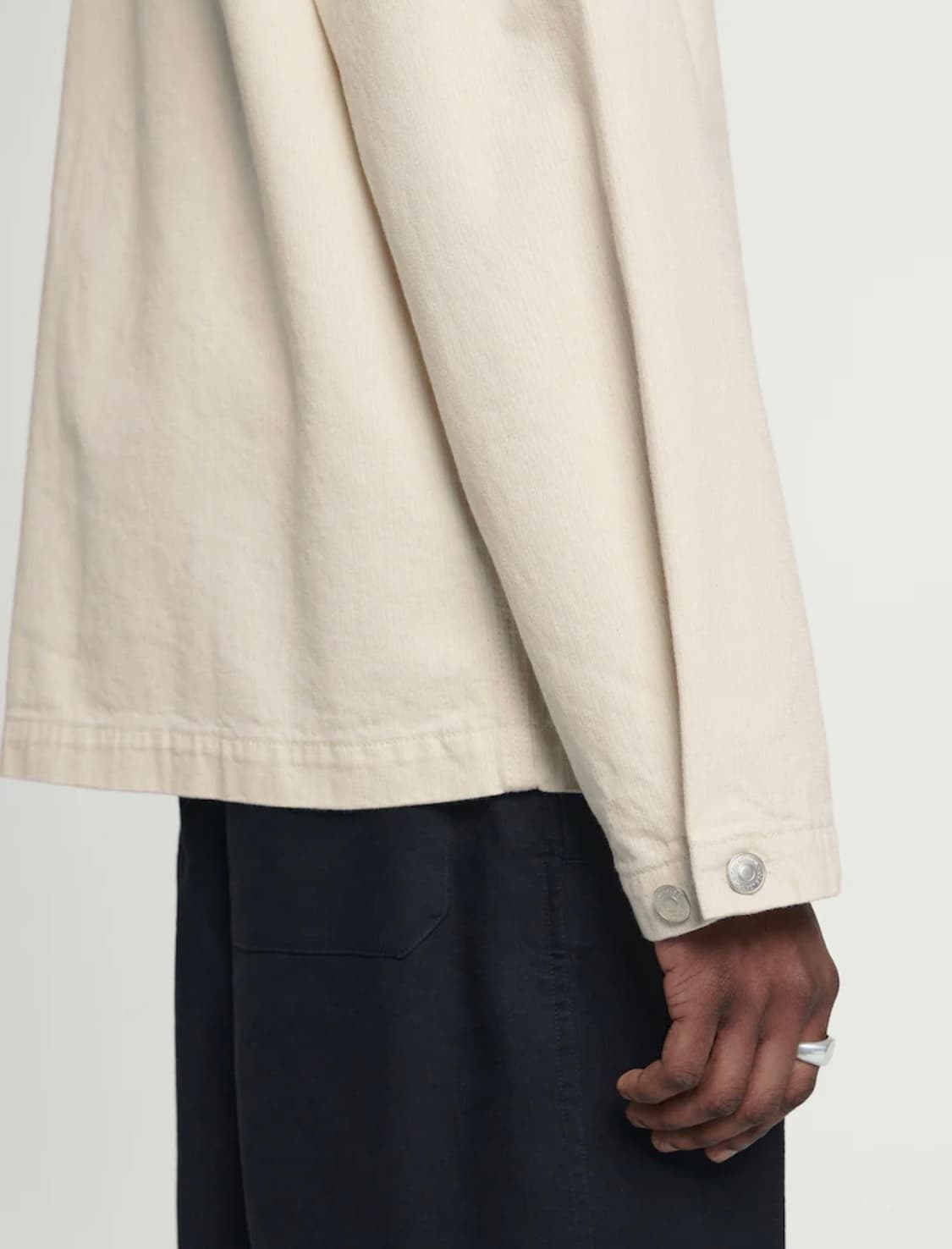 COS 코스 릴랙스드 체인 스티치 데님 오버셔츠 상품이미지7