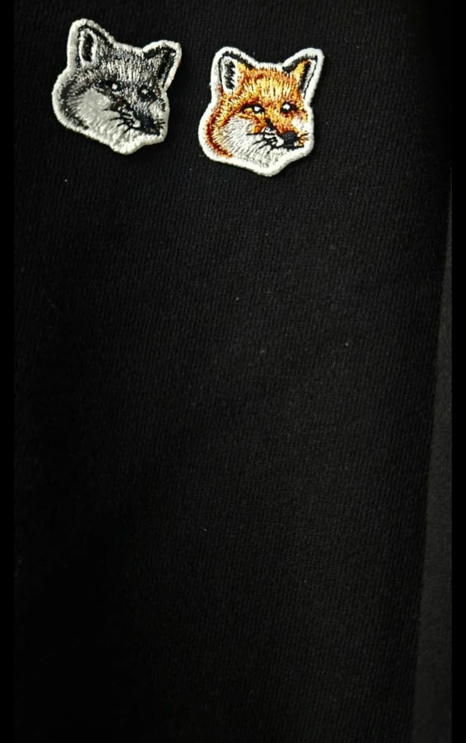 메종키츠네 투폭스 맨투맨 블랙 L 상품이미지3