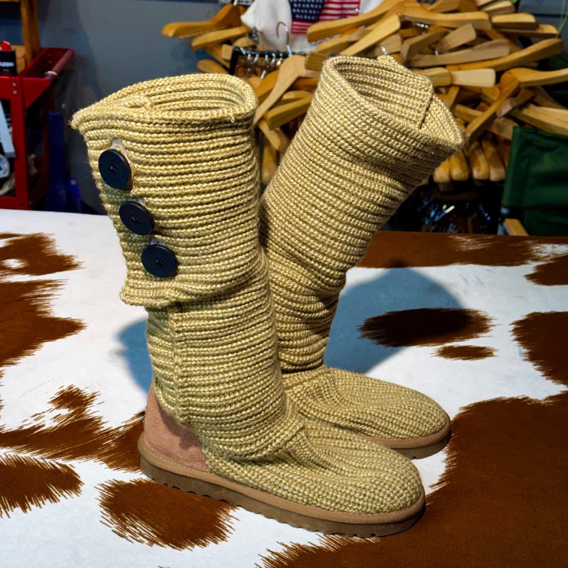 어그 UGG 카디 니트 부츠 (230-235) 베이지 핑크 상품이미지2